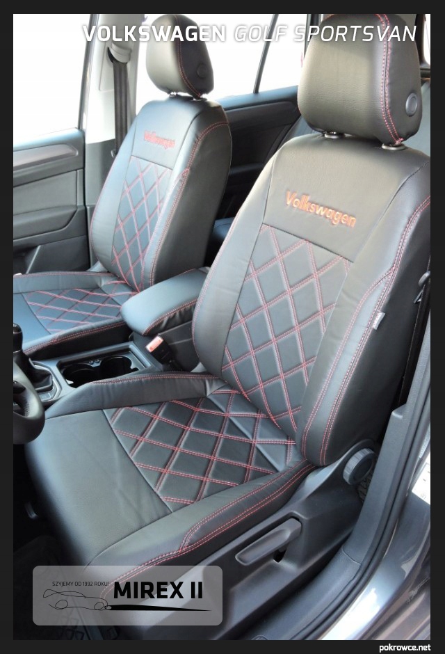 Pokrowce ze skóry i alkantary VW Golf Sportsvan