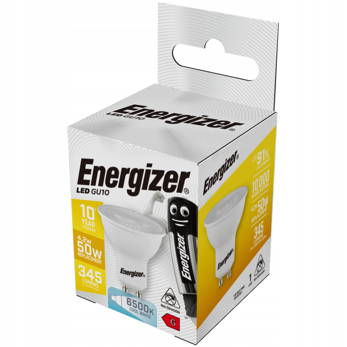 

Żarówka Energizer GU10 Led 4,2W 50W 345lm S18541