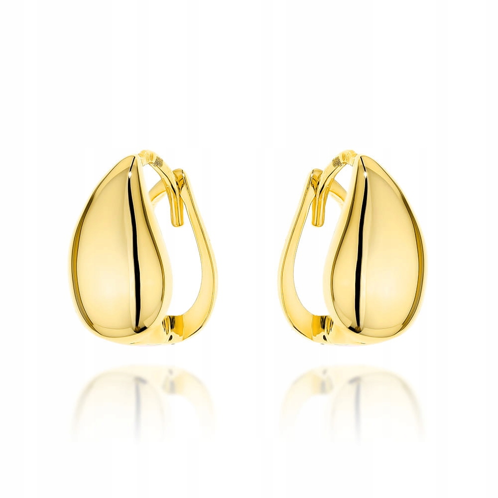 Zlaté 585 náušnice se slzami na anglickém zapínání, velmi módní vzor dárek