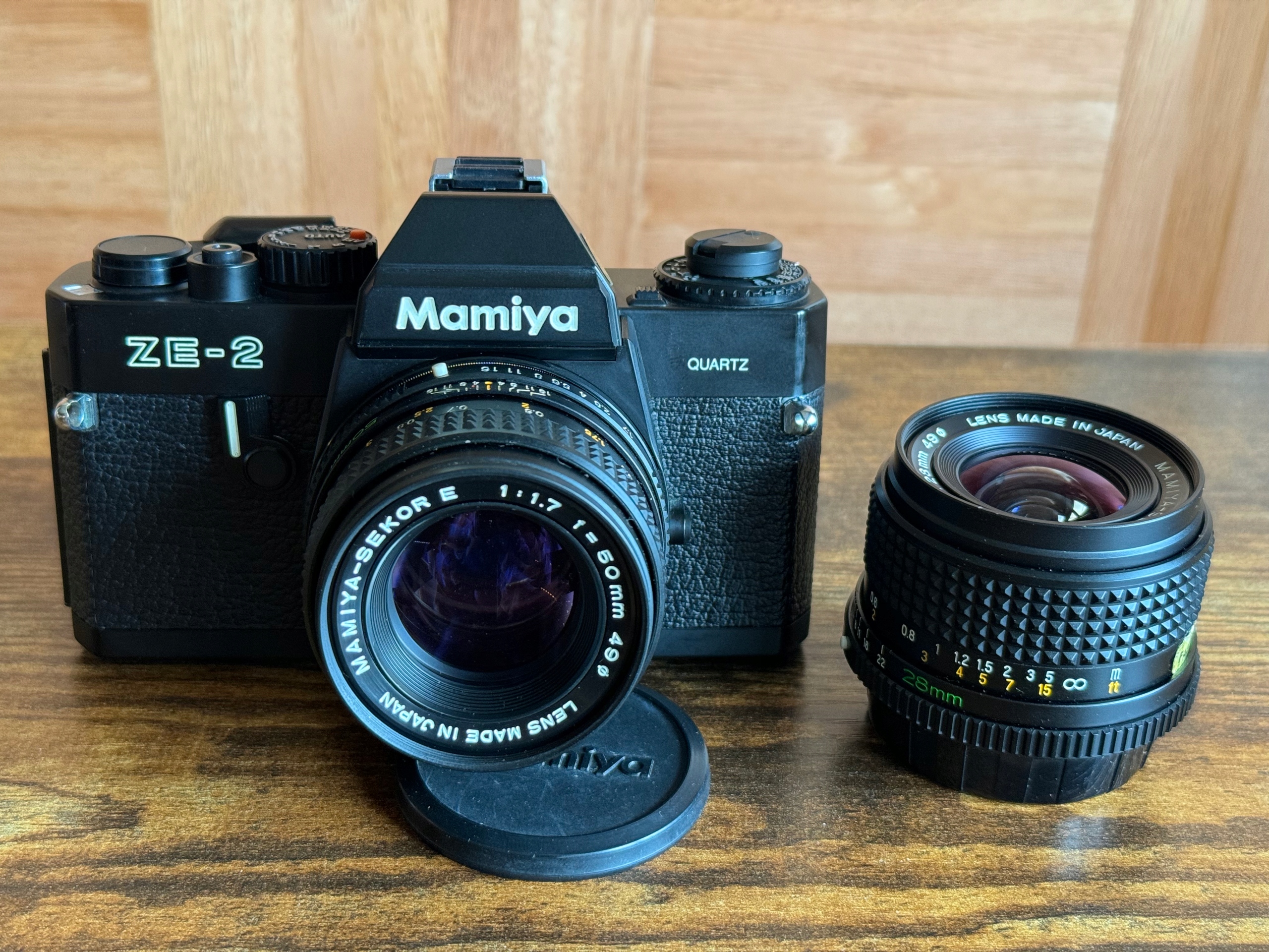 Mamiya ZE-2 + Sekor 50mm 1.7 Sekor 28mm 2.8 +Zoom Dodatki Mega zestaw Ideał Model Ze2