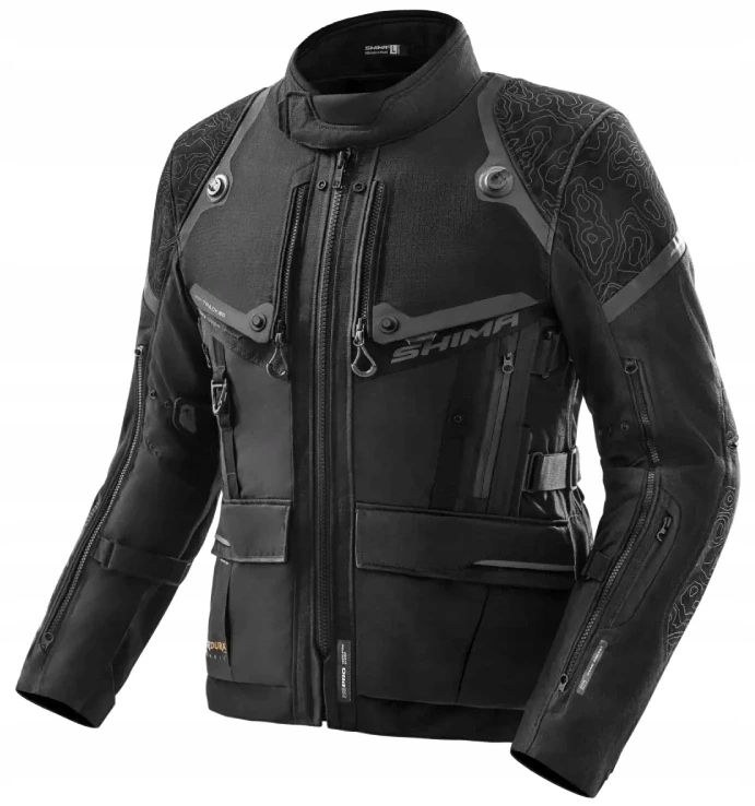 Shima Tracker Men Black Pánska Textilná Motocyklová Bunda Čierna