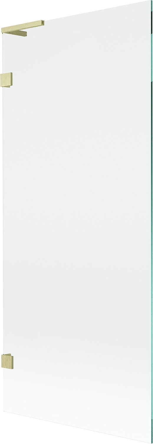 Mexen Lunar L vanová zástěna 1-dveřová 80 x 150 cm, transparentní, zlatá ka