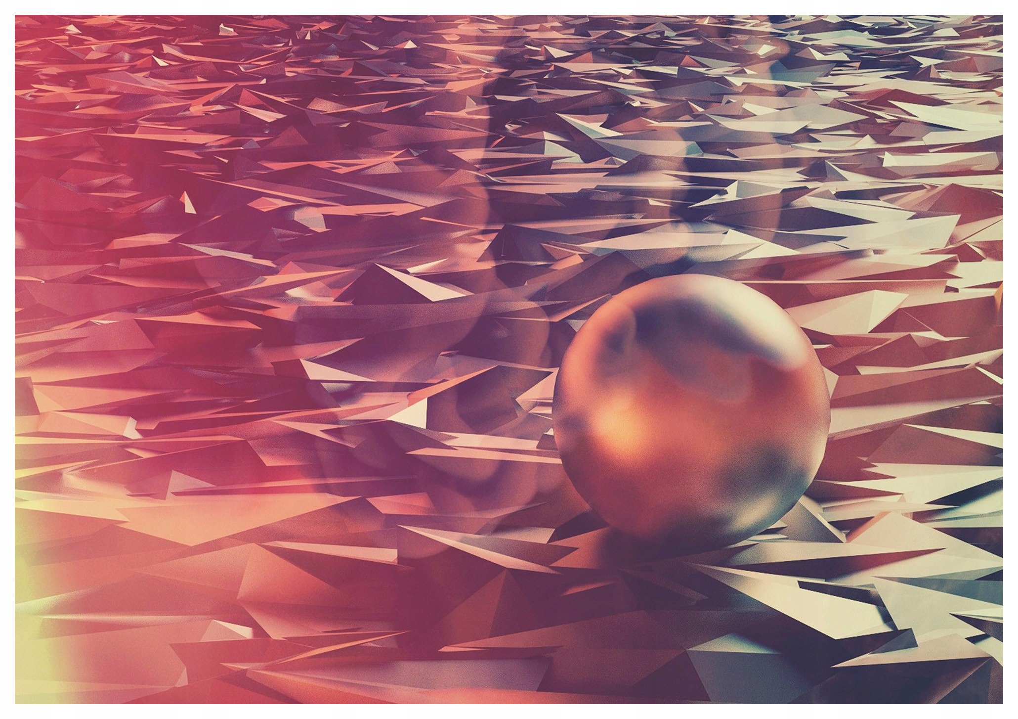 Tapeta Sfera Metal Abstrakt Geometrie Rastry Design vinyl 368x254 lepidlo