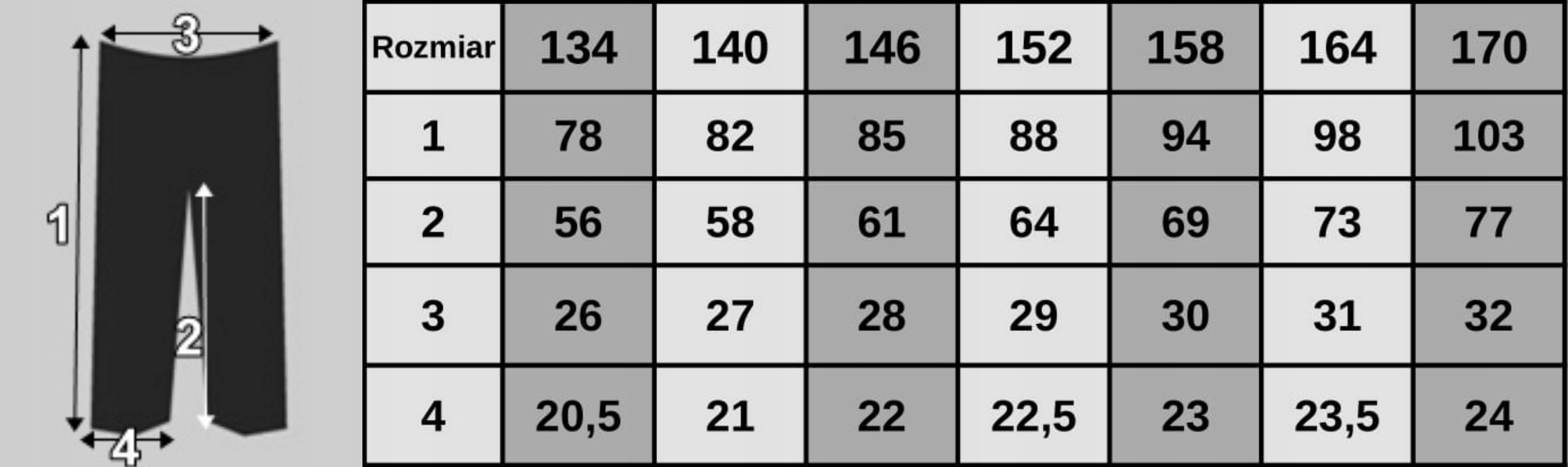 Spodnie dziewczęce SZEROKA NOGAWKA roz.146 Prod.PL Zapięcie brak