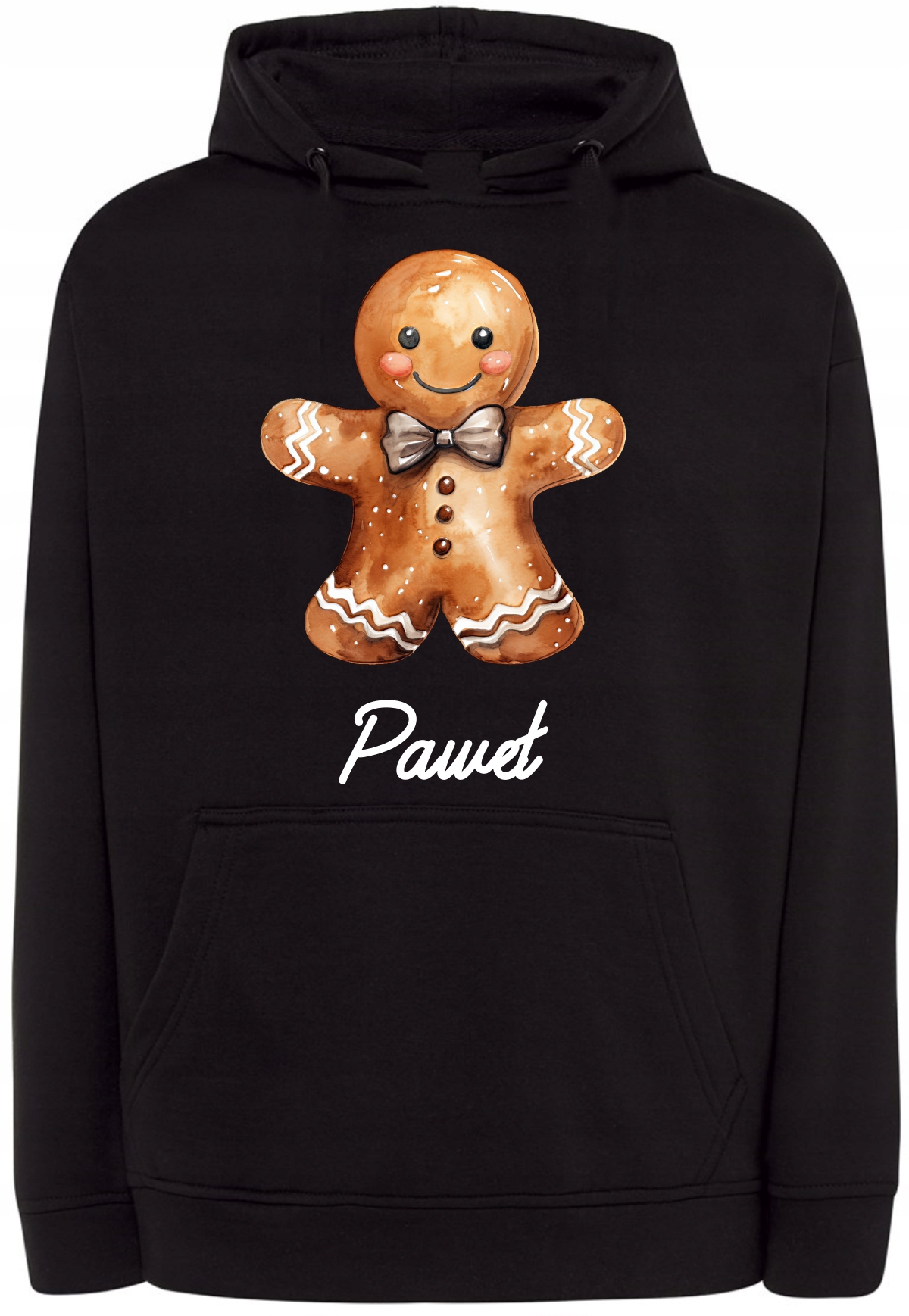 Vánoční Mikina s kapucí s potiskem Perníkový muž jméno Velikost vel. 3XL