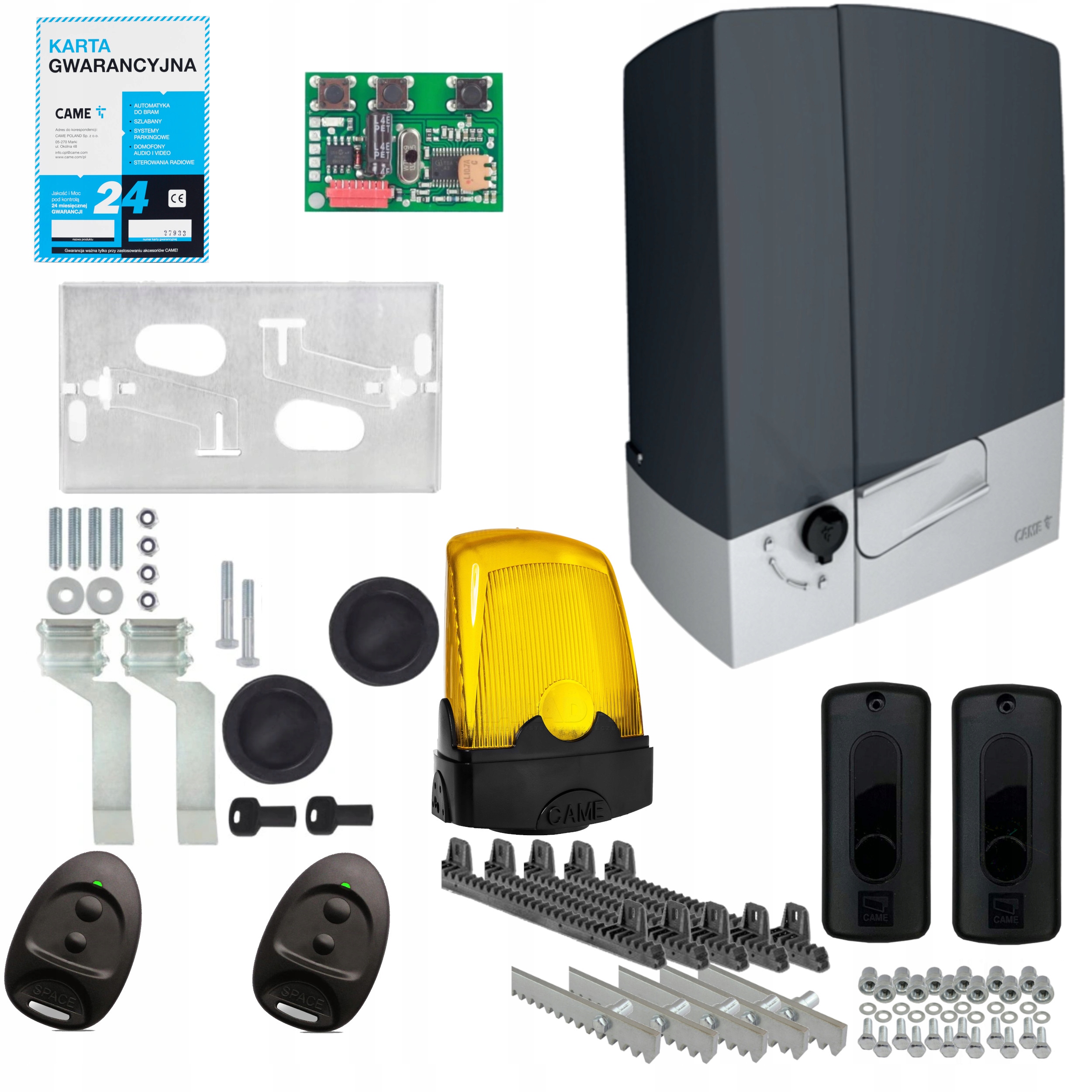 Zestaw napęd siłownik do bramy przesuwnej 600kg Came Bxv 6 Safe Space