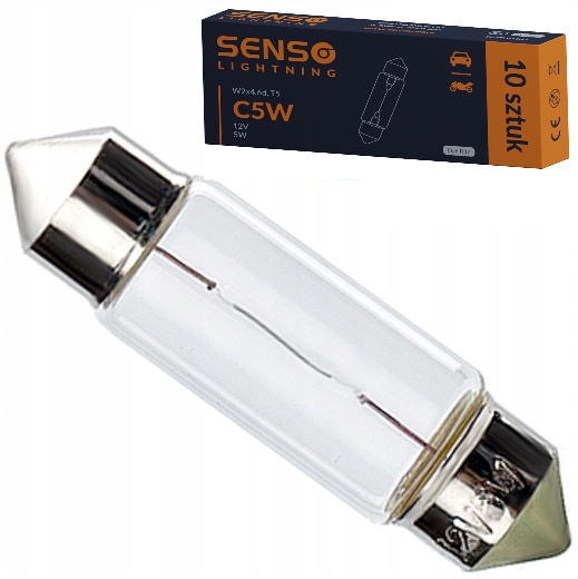 

Żarówka Senso C5W 12V 5W 36mm SV8.5 Rurka Rurkowa
