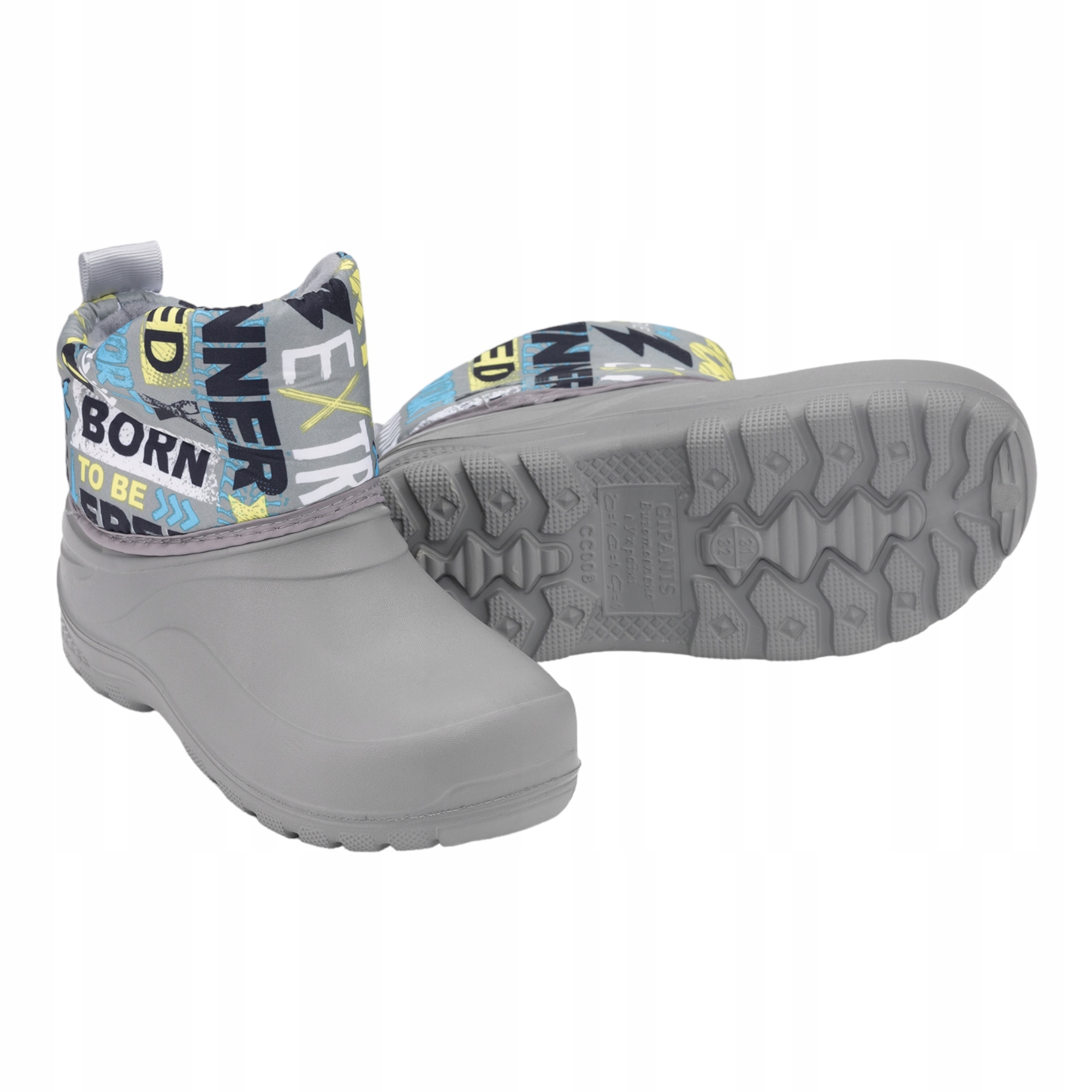BUTY DZIECIĘCE OCIEPLANE KALOSZE ŚNIEGOWCE 35/36 082 SAINT GRAY DZIECIĘCY K Marka Inna marka