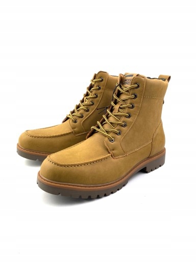 Světle hnědé kotníkové Kotníkové Boty bez podšívky Jack&Jones 44