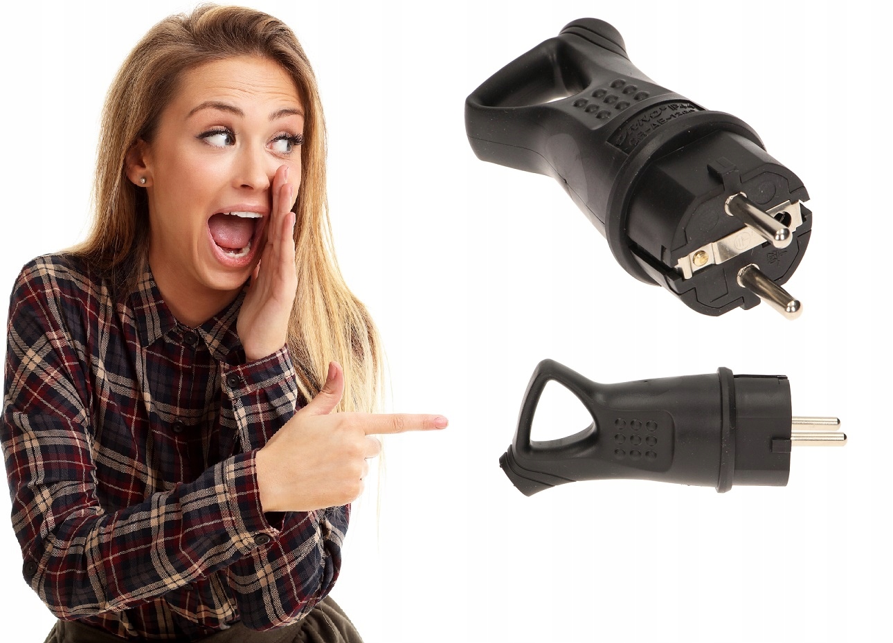 

Wtyczka Z Uchwytem Gumowa 230V IP44 Hermetyczna