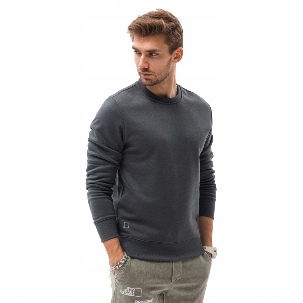 

Bluza męska bez kaptura Basic B978 grafitowa M