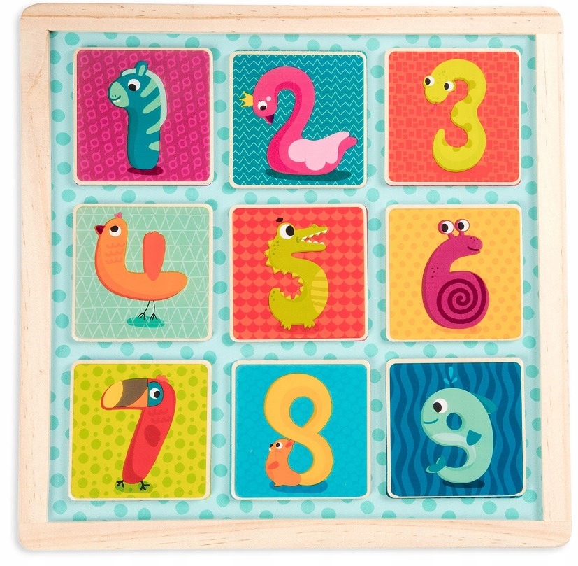 

Cyferki drewniana układanka magnetyczna B.toys 2+