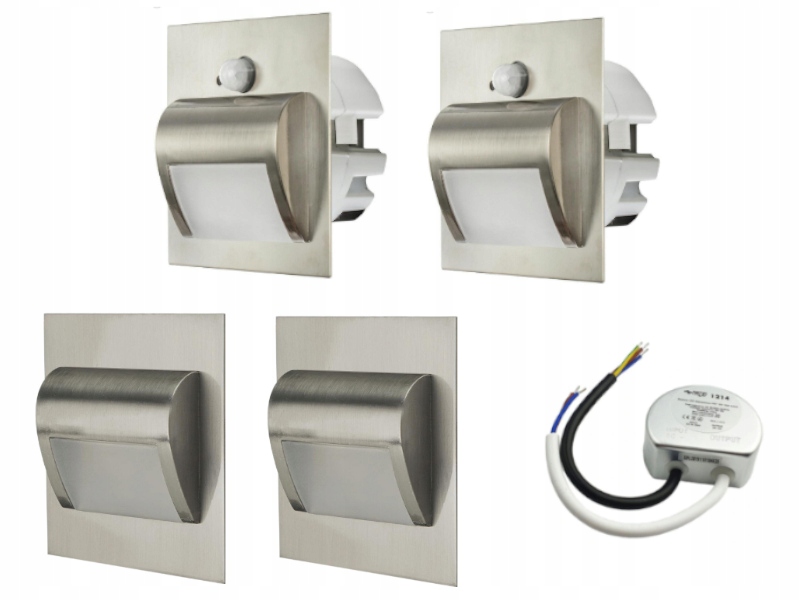 

Zestaw Lampki Schodowe Halogen Led 4x +Czujki