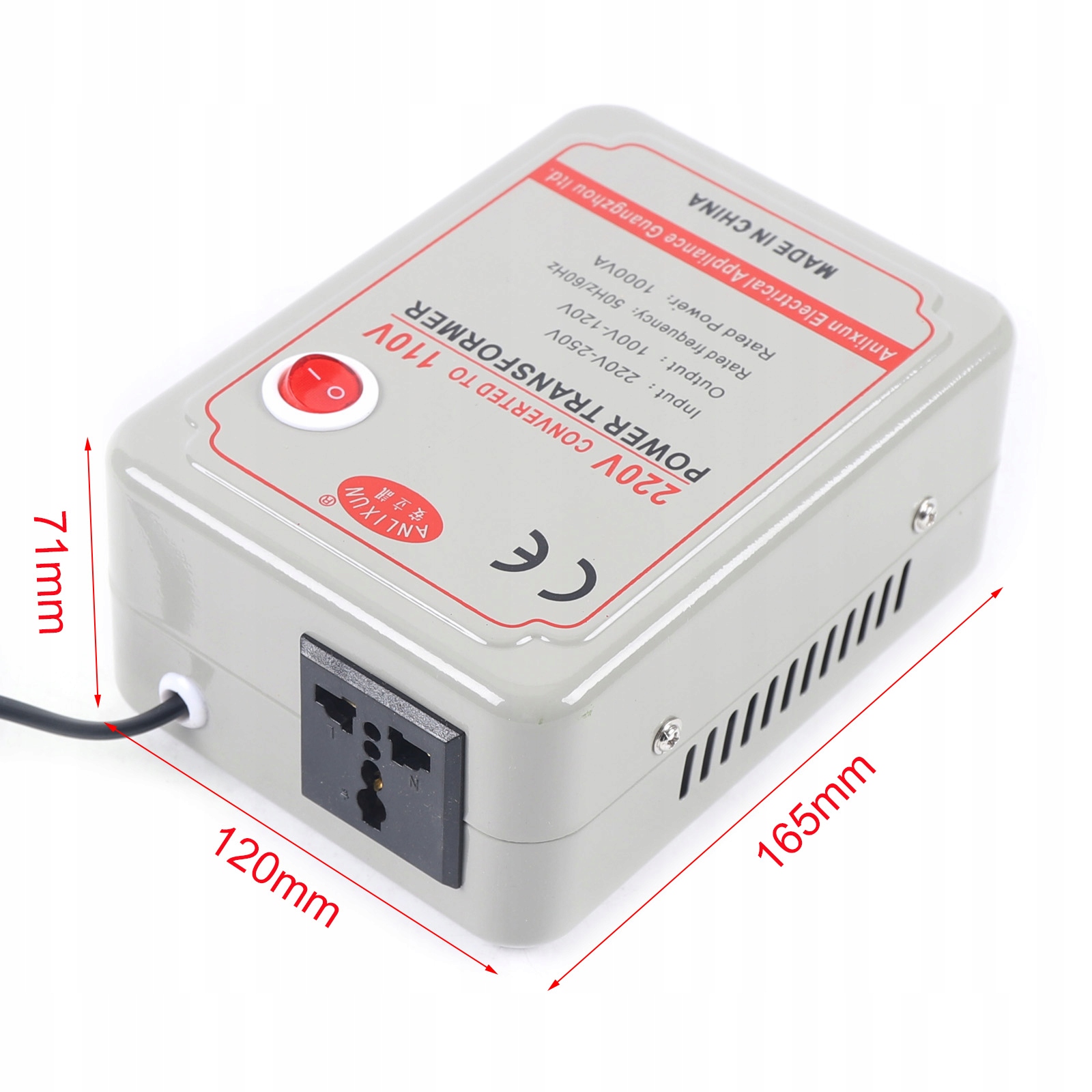 1000W Transformator 220V-250V Do 110V-120V Stan opakowania oryginalne