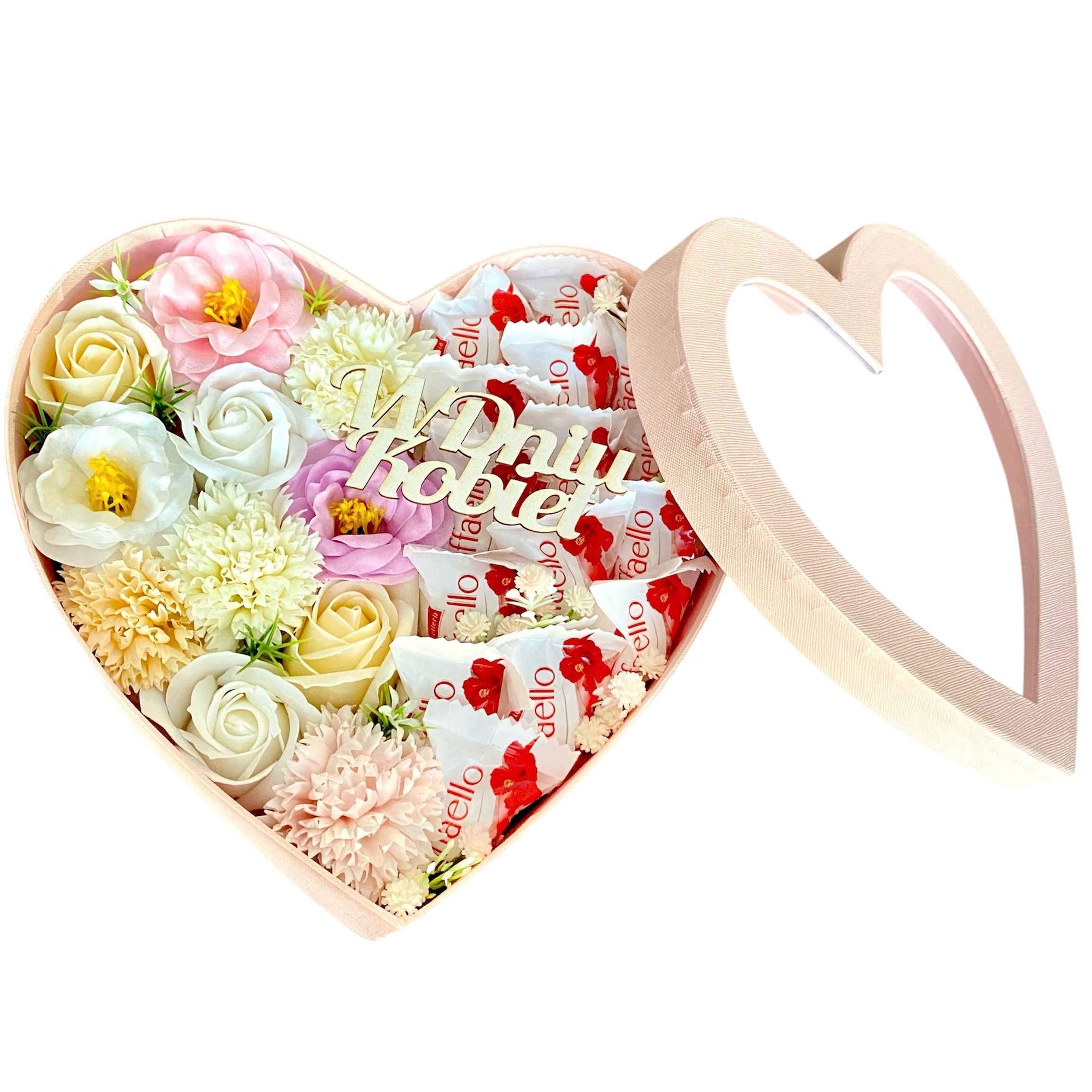 Pudełko Box Serce Kosz Prezent na 8 Marca Dzień Kobiet kwiaty mydlane Marka inna