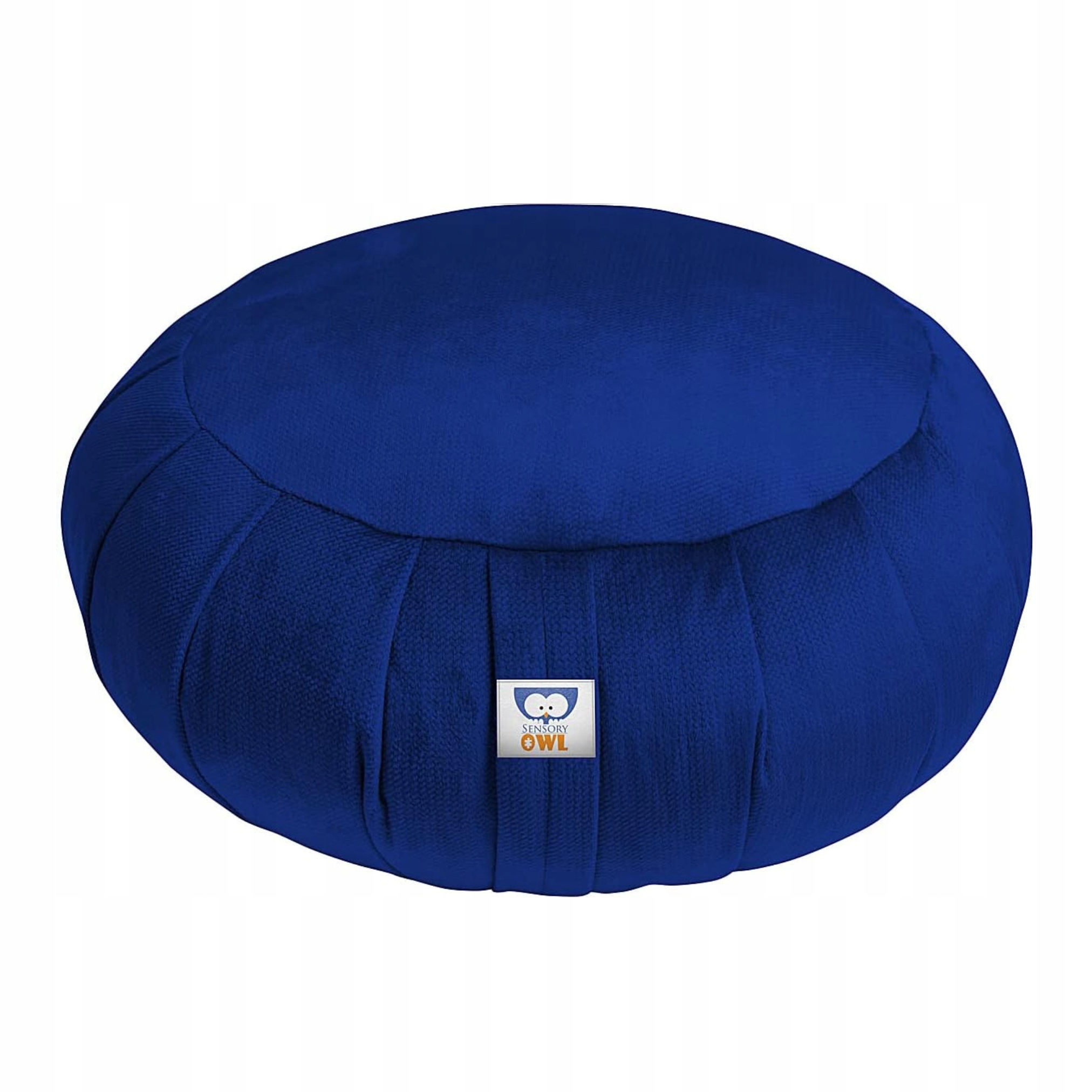 Polštář Zafu kulatý pro meditační jógu a cvičení Pohankové slupky modrý