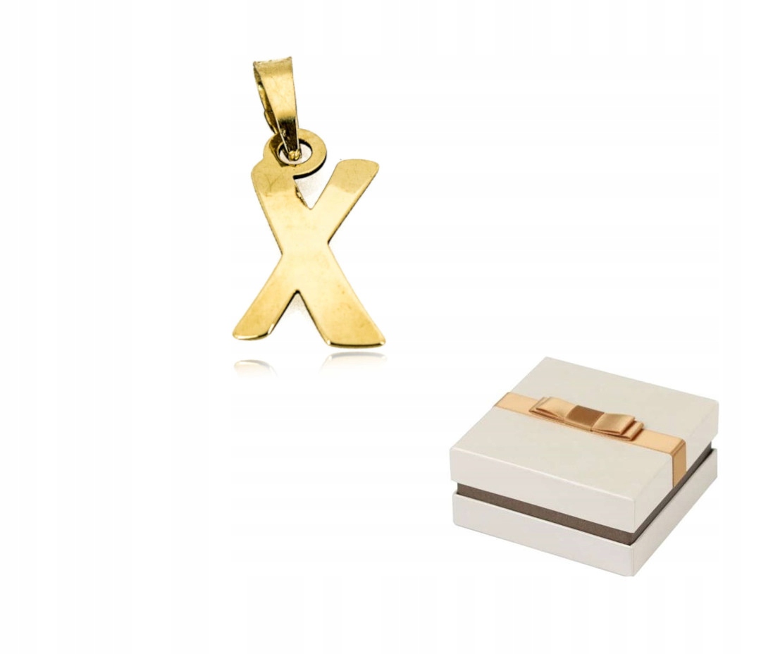 Zlato 585 Zlaté písmenko X písmeno přívěsek přívěsek 14 karátů ZZ100