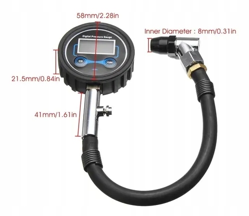 Cyfrowy manometr do opon z wyświetlaczem Marka inna