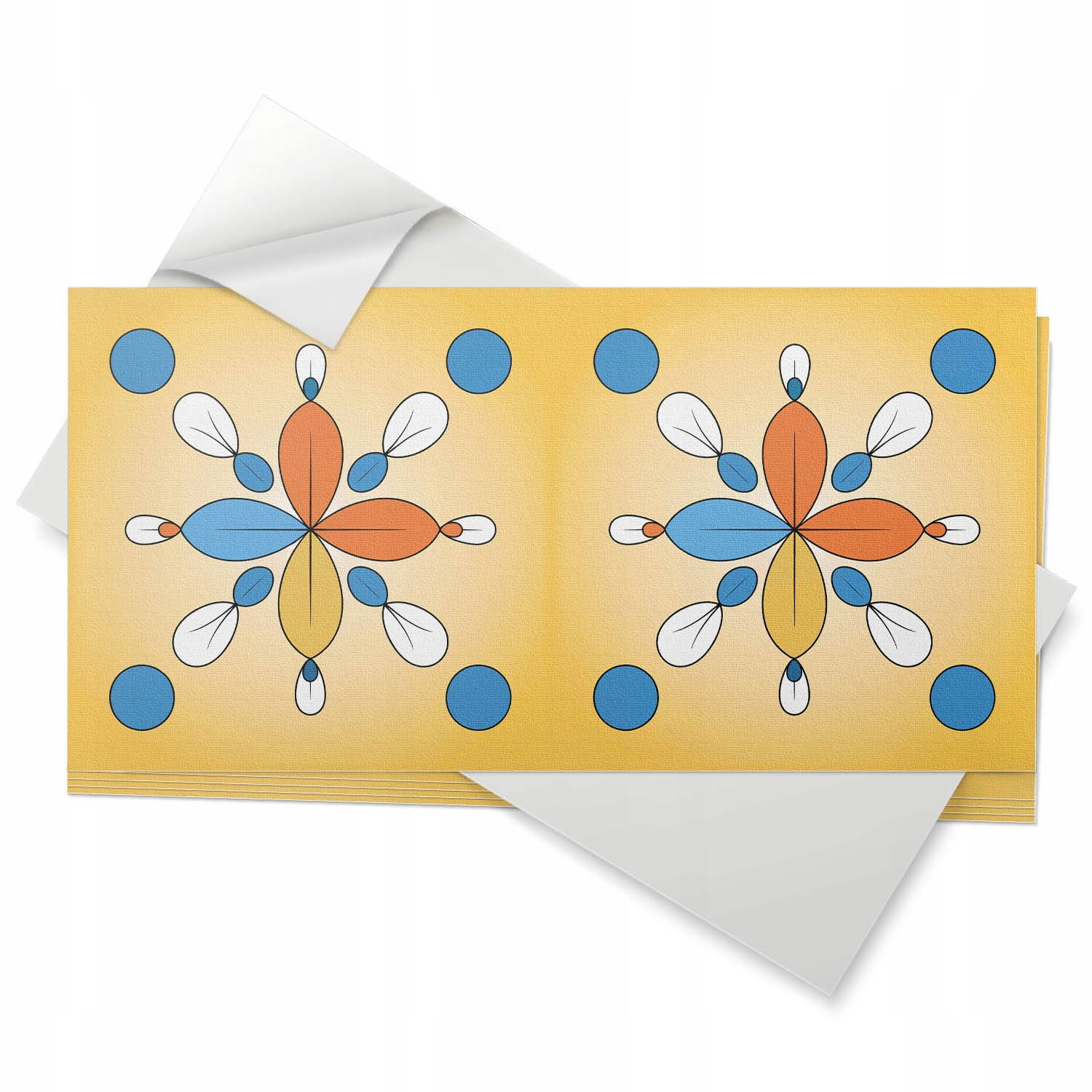 Sada Pvc vinylových dlaždic 6 ks 60x30 cm Geometrický květinový vzor