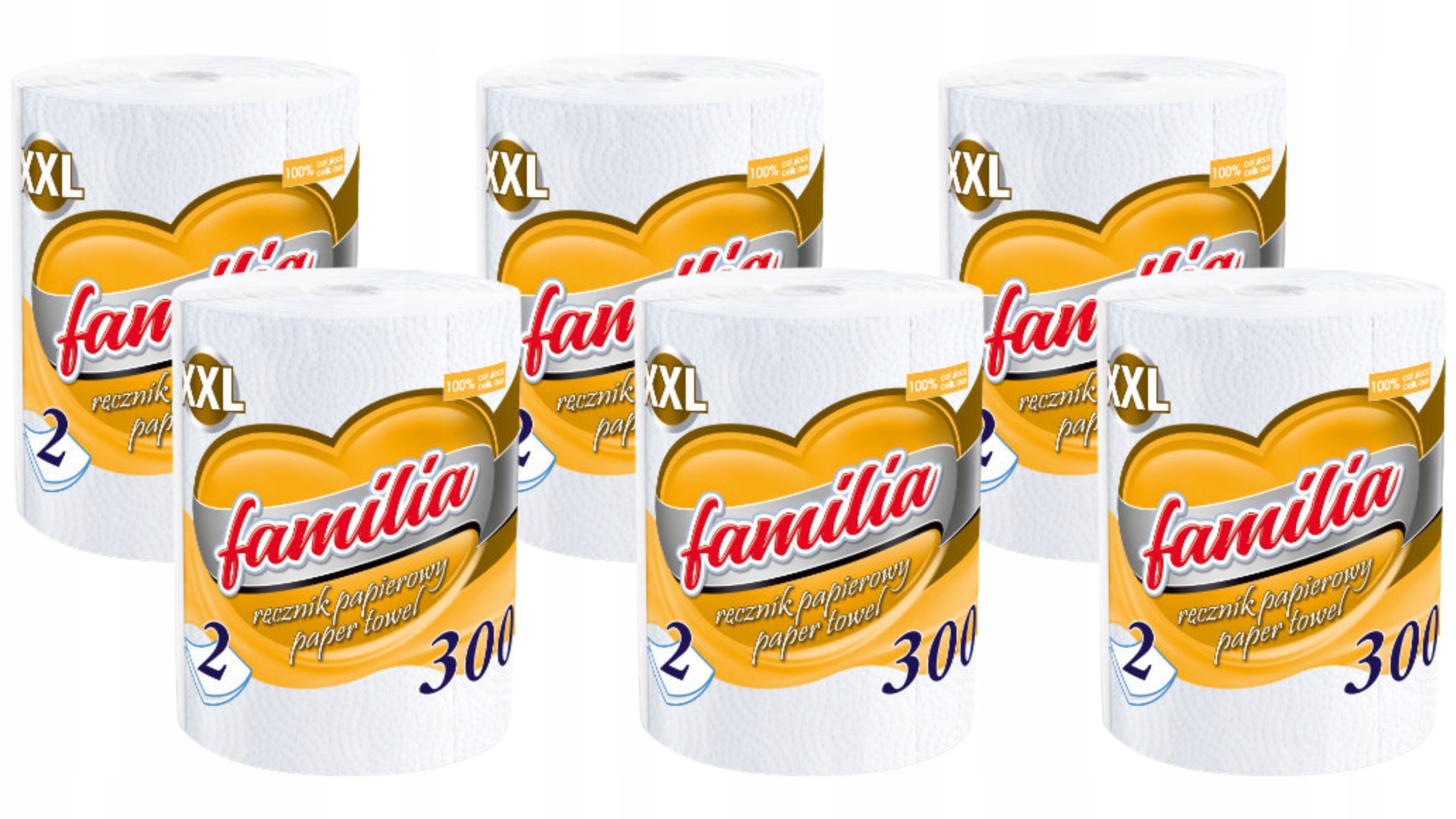 

Ręcznik papierowy celuloza Familia 300 biały 6szt
