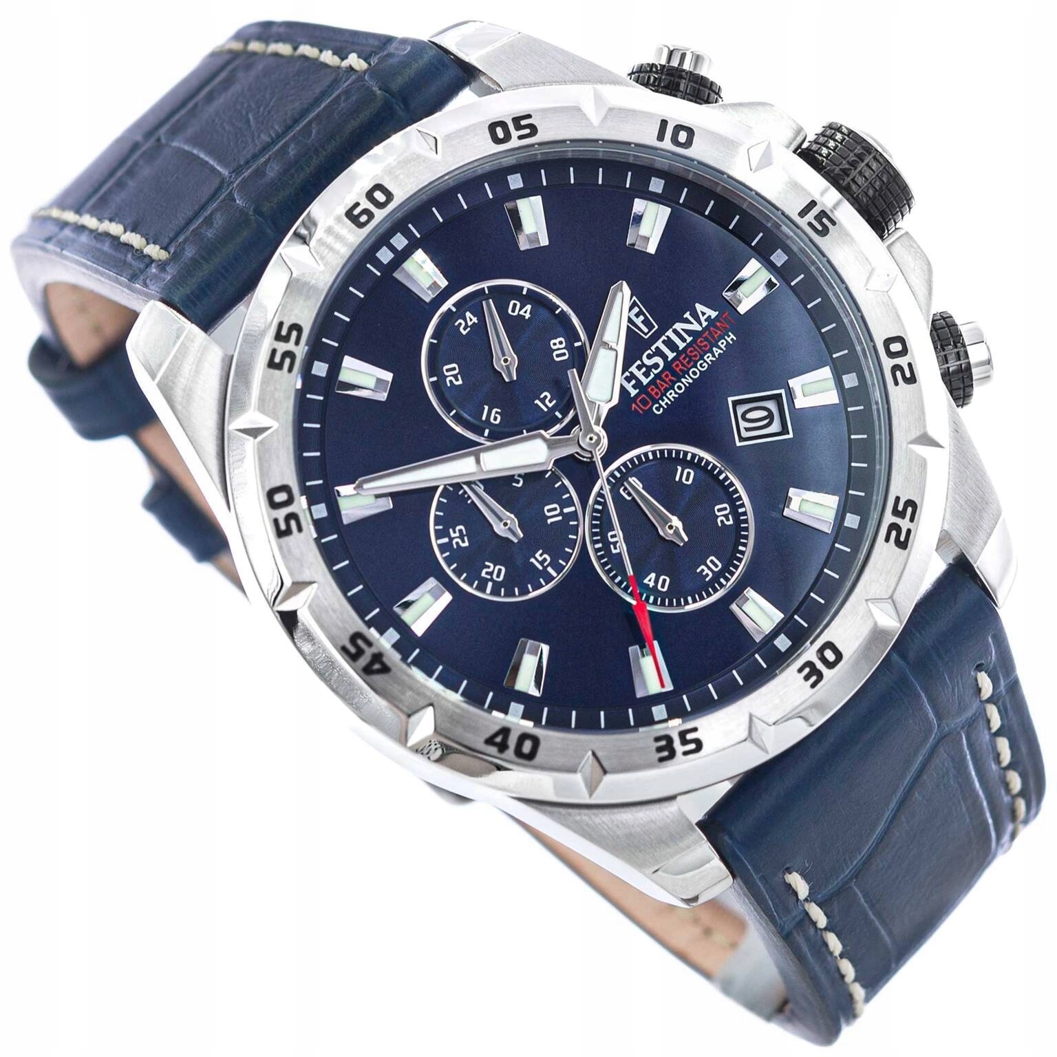 Pánské Hodinky Festina F20692/2 Timeless Chronograph Na Řemínku, Tmavě Modré