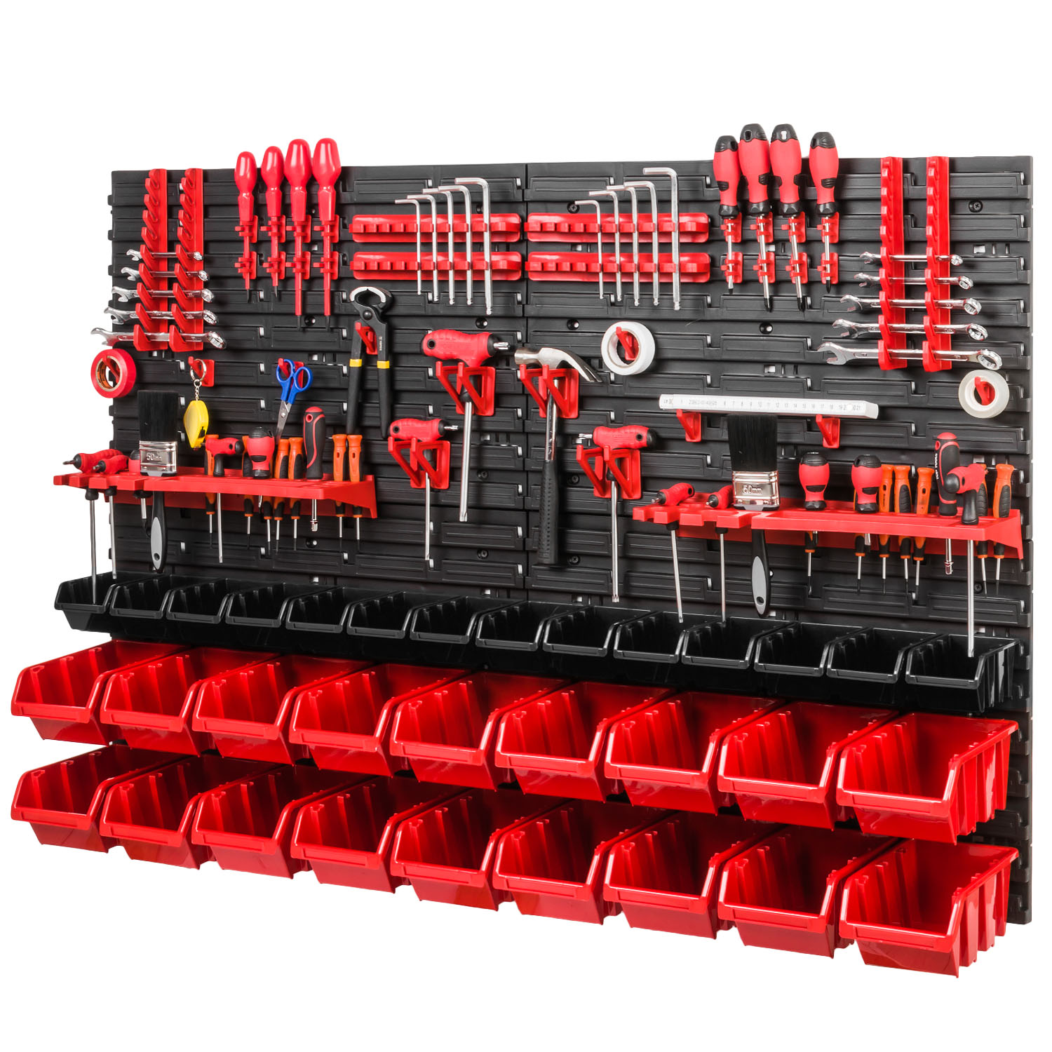 Dílenská nástrojová deska 78x115 cm stěna záchodu úchytky