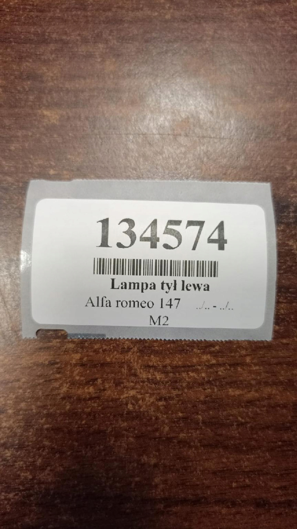 ALFA ROMEO 147 LIFT light left rear part 46556349