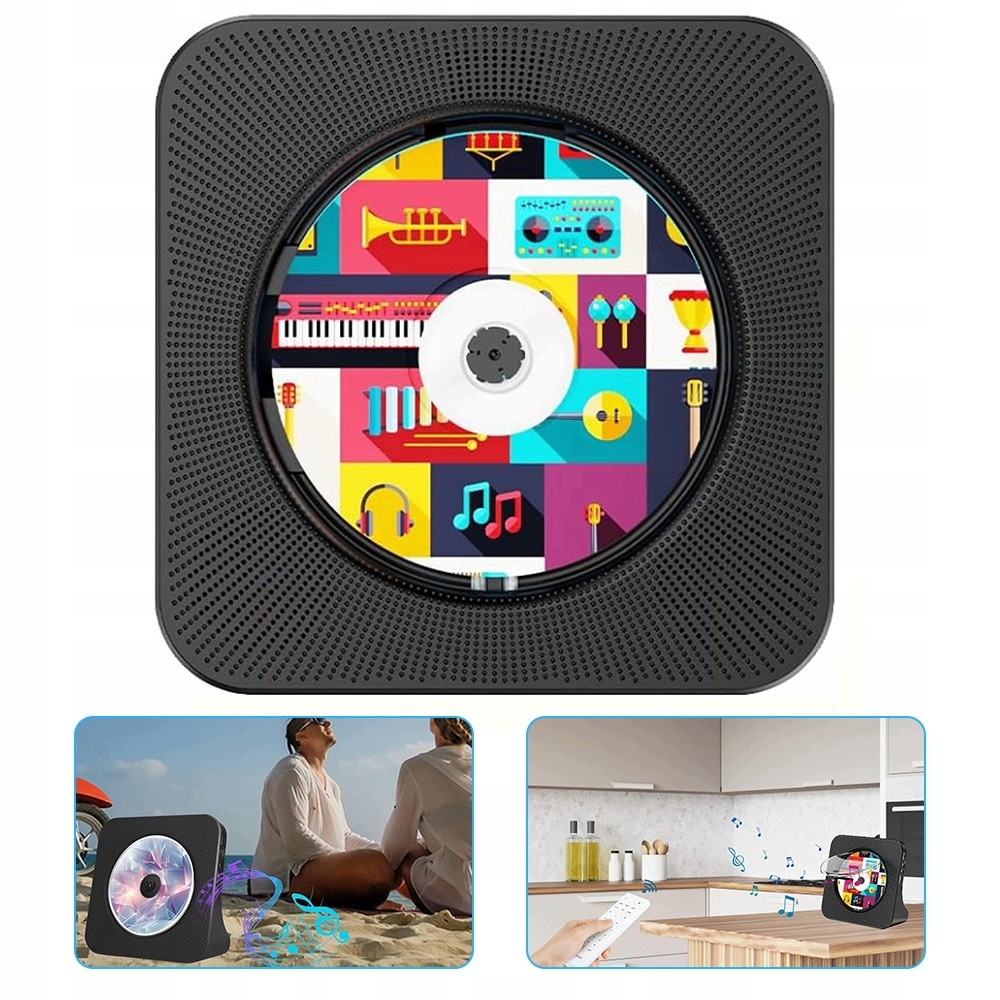 Přenosný CD Přehrávač Bluetooth 5.0 DVD Reproduktor Do Domácnosti I Auta