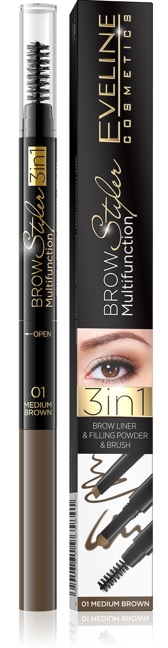 

Eveline Kredka do Brwi 3w1 Medium Brown 01