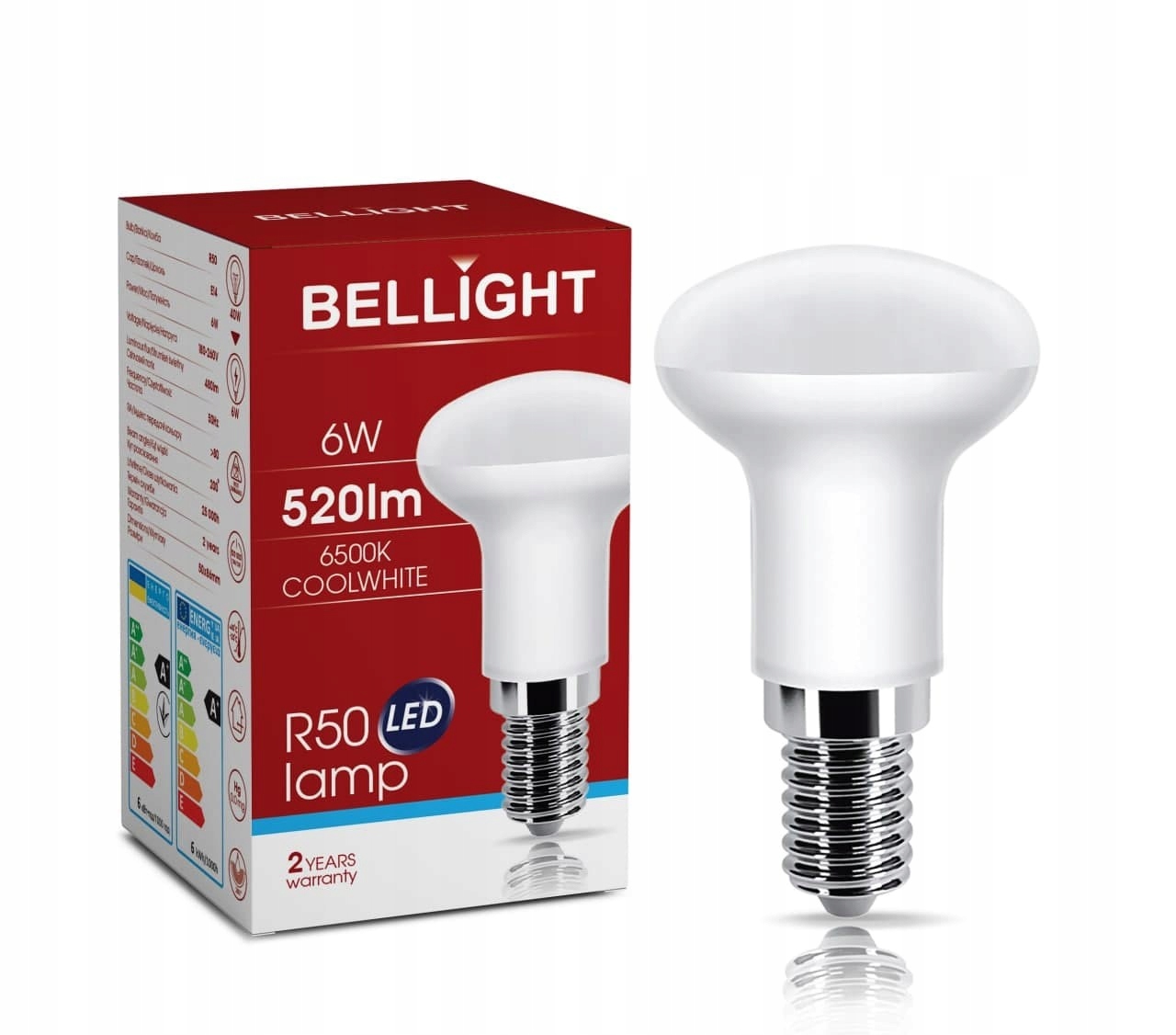 

Żarówka Led R50 230v 6w 6500k E14 Grzyb Reflektor
