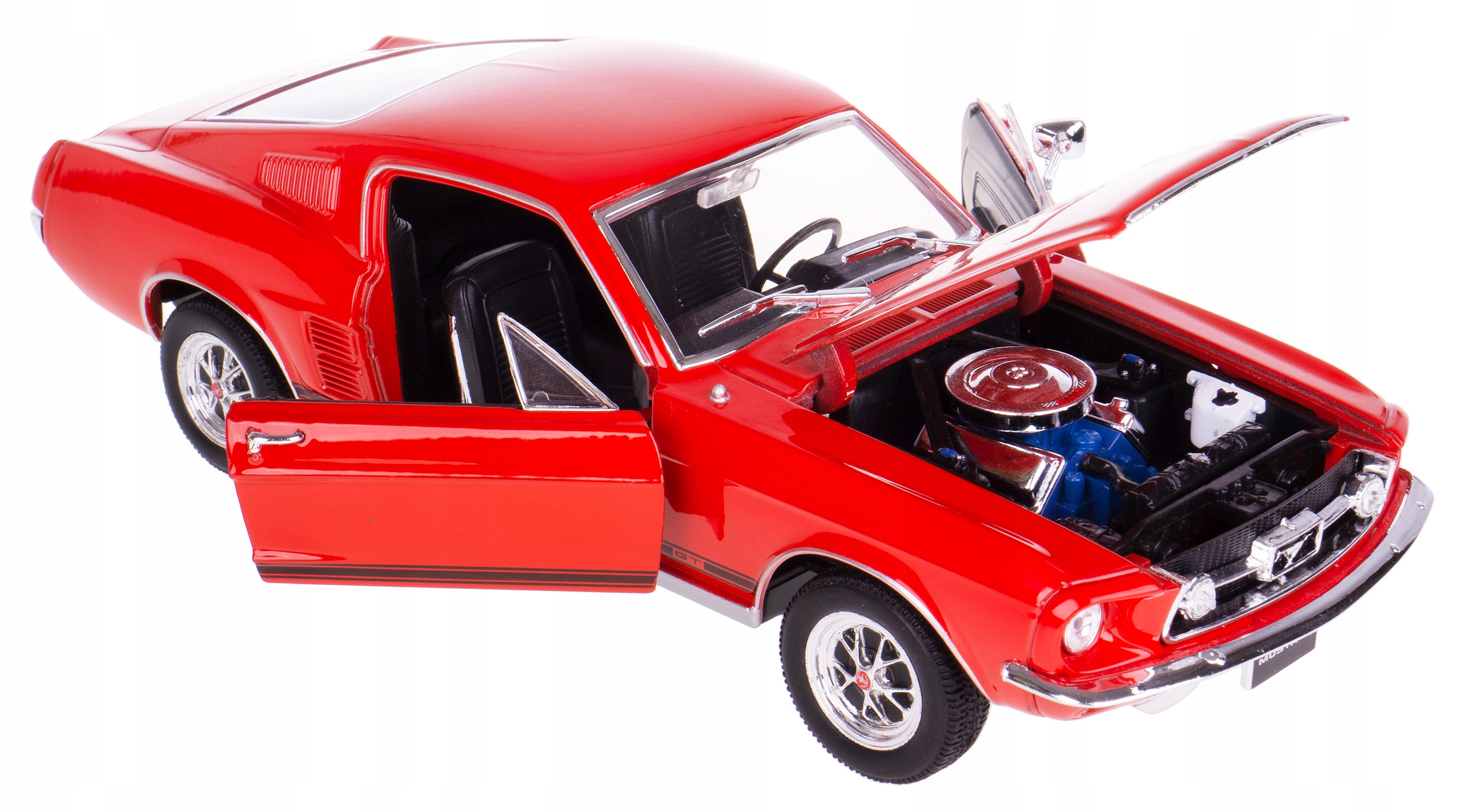 

Ford Mustang Gt 1967 Model Metal Welly 1:24 Czerw