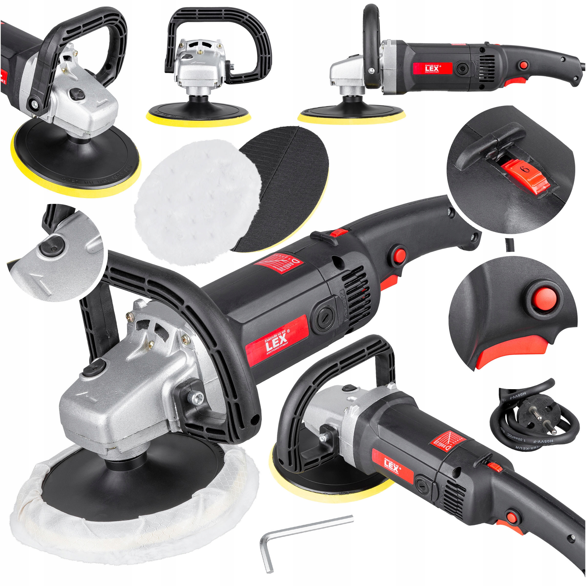 SZLIFIERKA POLERKA SAMOCHODOWA MASZYNA POLERSKA OSCYLACYJNA REGULACJĄ ELEKT