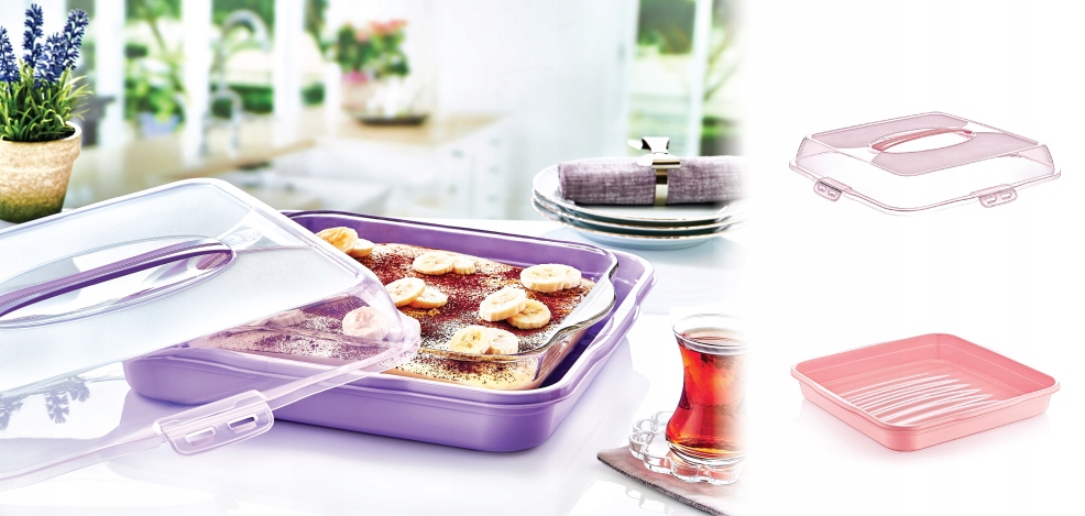 TACA PATERA POJEMNIK KWADRATOWY NA CIASTO 35CM EAN (GTIN) 8696287303082