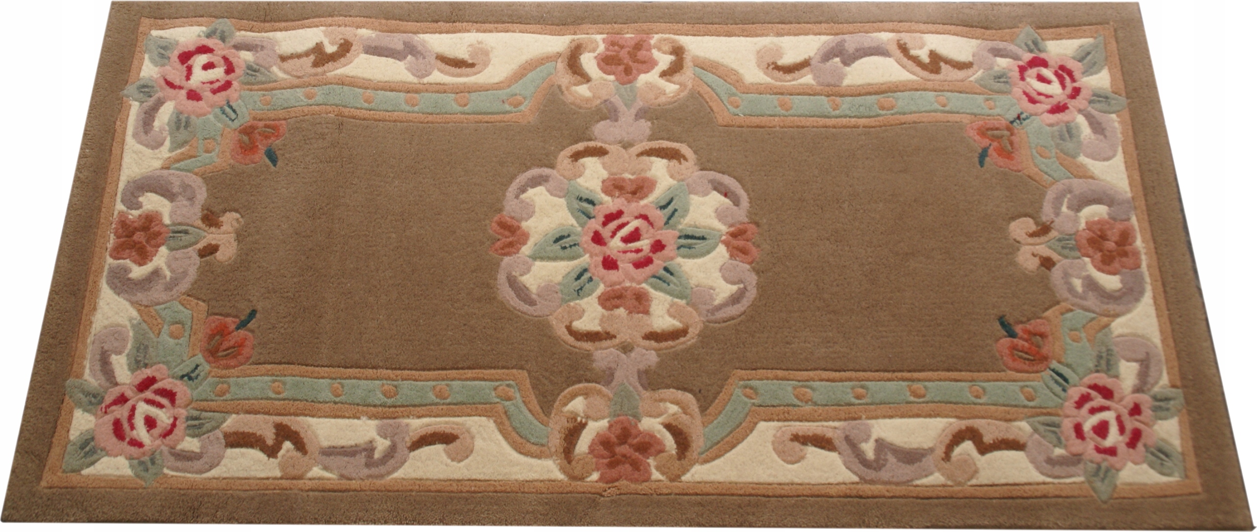 Wełniany dywan Aubusson 60x120 brązowy (5907786321532) • Cena, Opinie