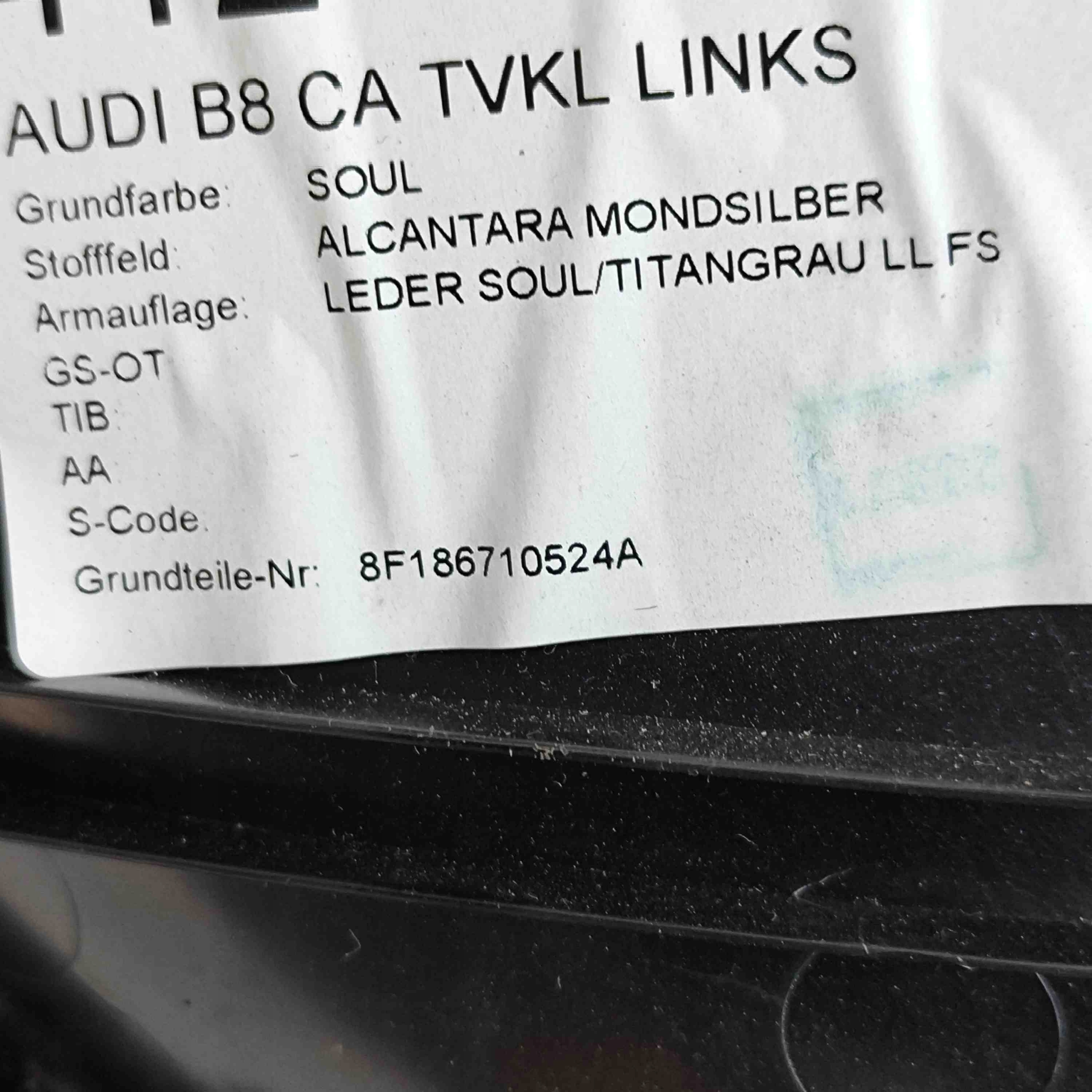 дверные карты Audi OE 8T1867105