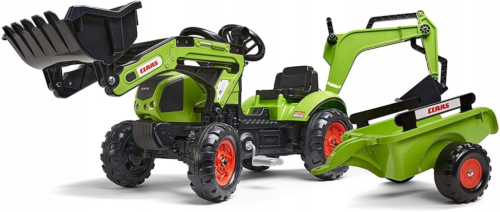 Traktor z Przyczepą Claas Arion Backhoe Falk Łyżka Ładowarka 2 Lat