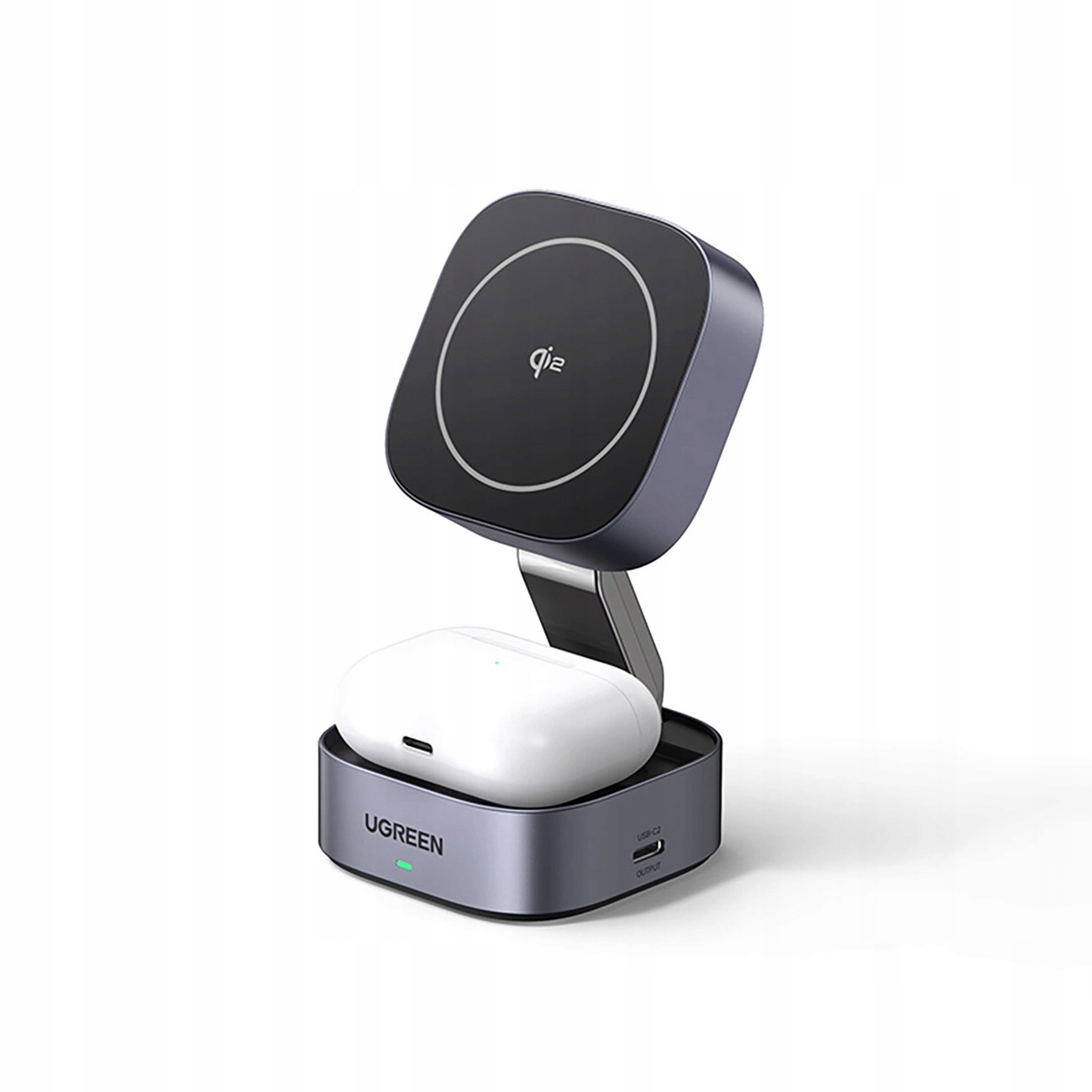 3v1 Indukční nabíječka MagSafe Qi2 Usb-c pro telefon a sluchátka černá