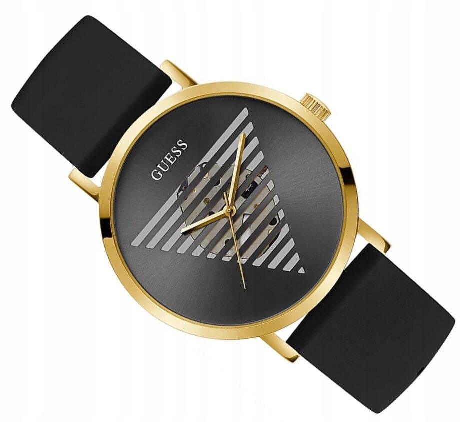 Pánské Klasické Zlaté Vodotěsné Hodinky Guess Idol GW0503G1 50M Skeleton