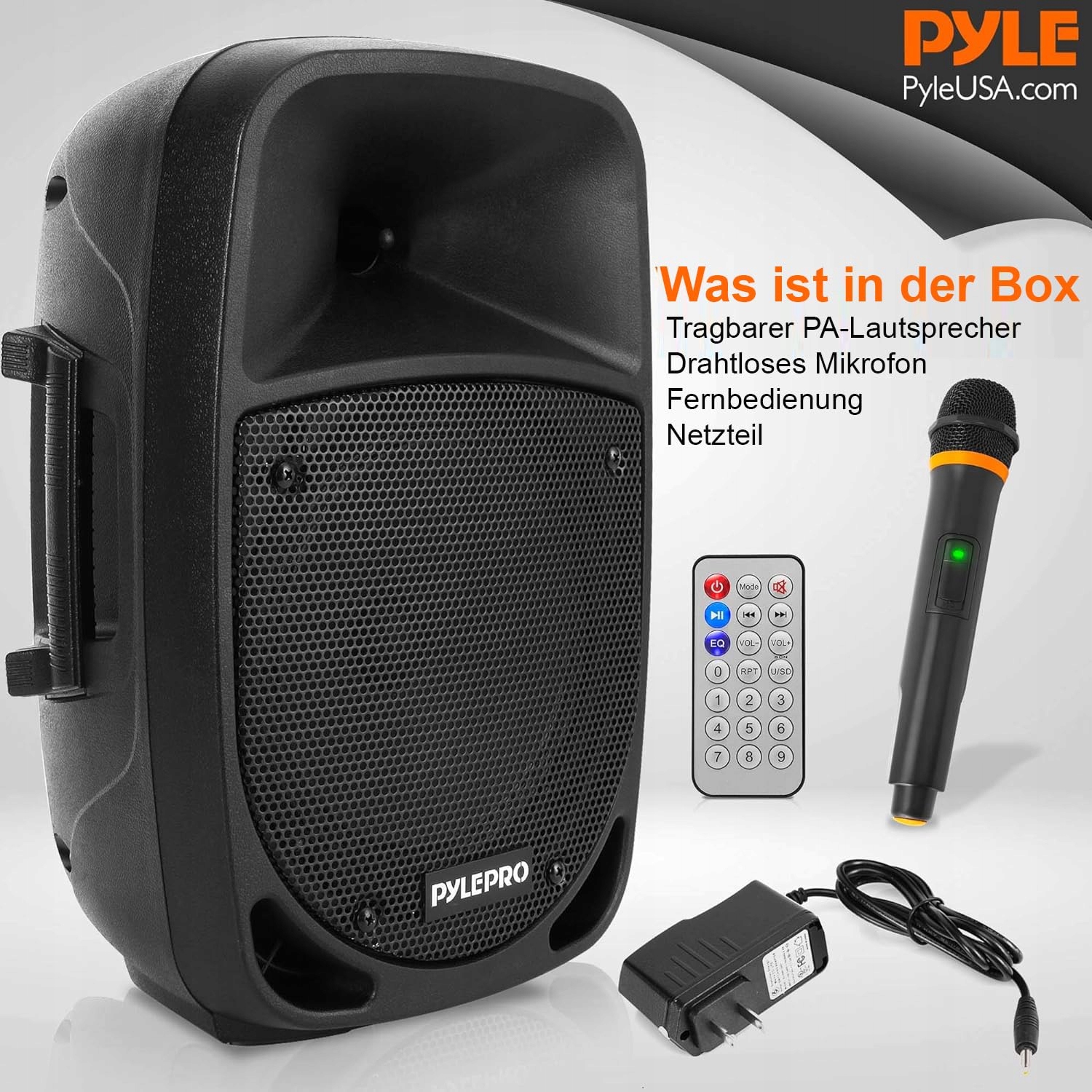 PYLE Przenośna Karaoke Maszyna Bluetooth 800W Zestaw Głośnik Party LED — miniatura 7
