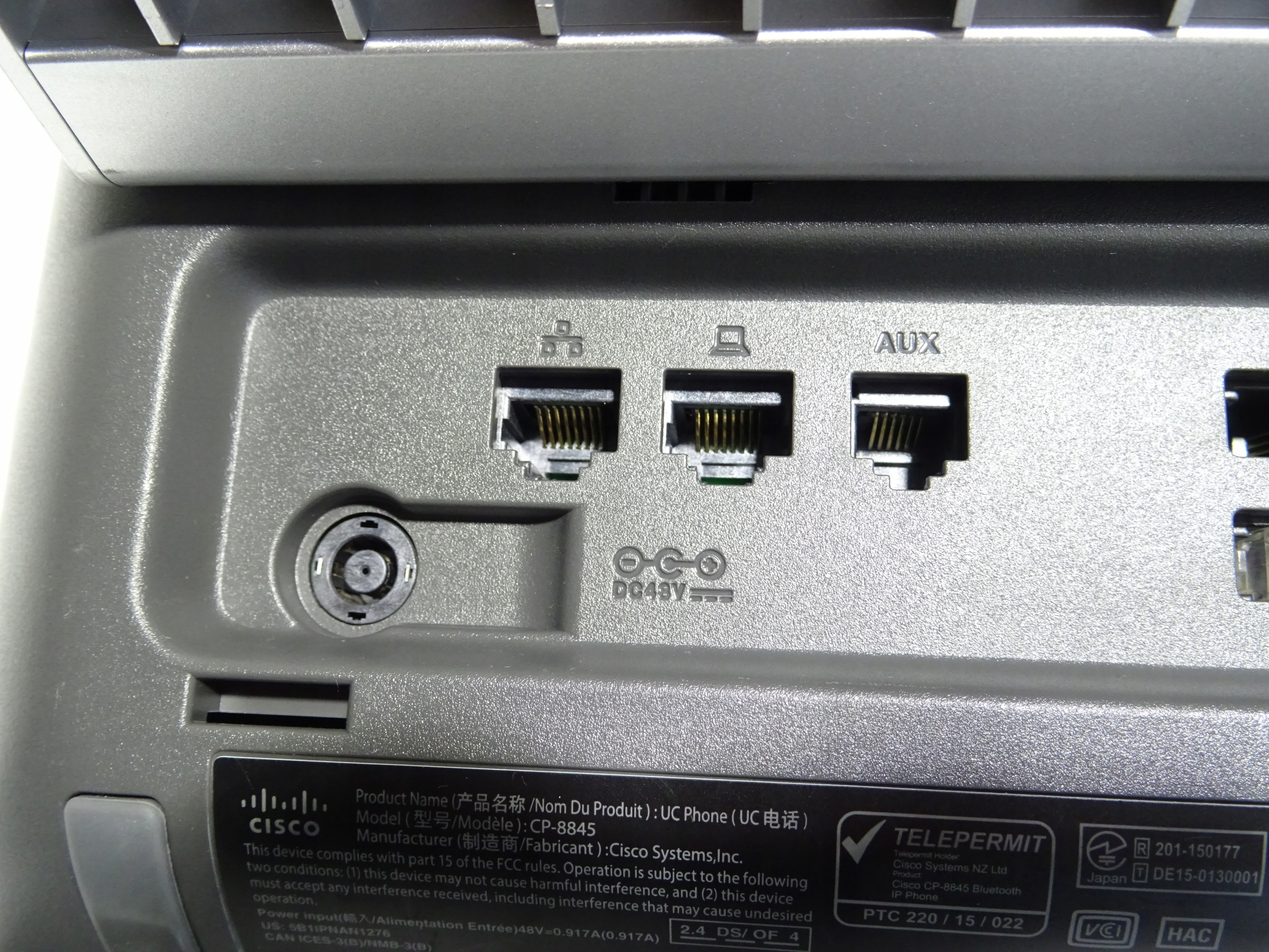 Telefon stacjonarny Cisco CP-8845-K9 Obsługa PoE Tak