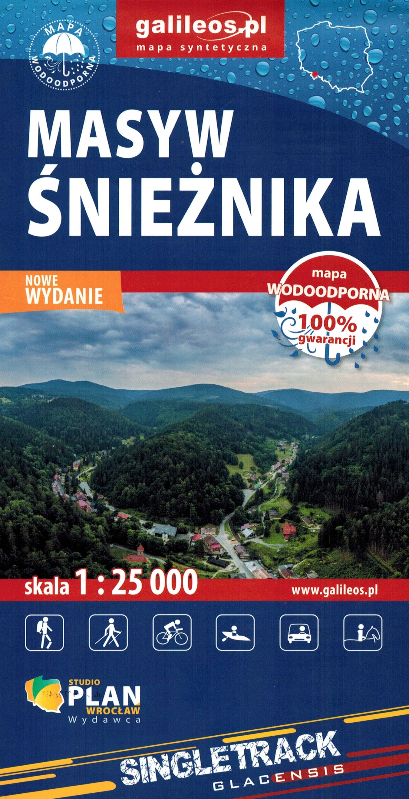 

Masyw Śnieżnika 1:25t Mapa Turystyczna Wodoodporna