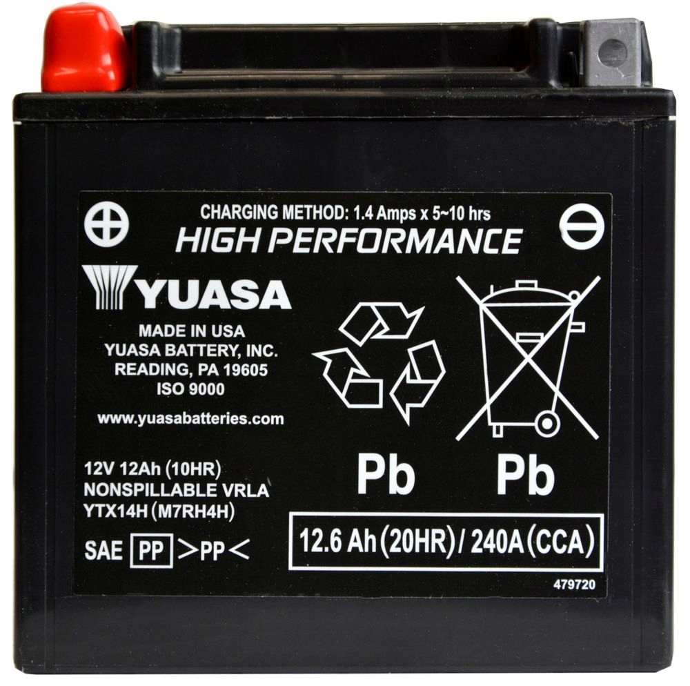

Yuasa YTX14H-BS Hpmf 12,6Ah 240A Uruchomiony!!!