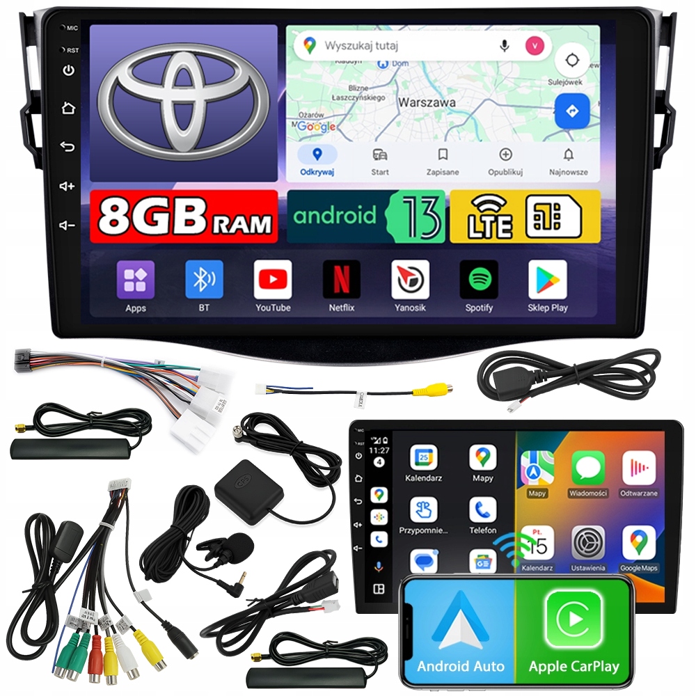 Automobilové Rádio Ncs ZQ9 Toyota RAV4 2006-2012 Android 8GB Lte