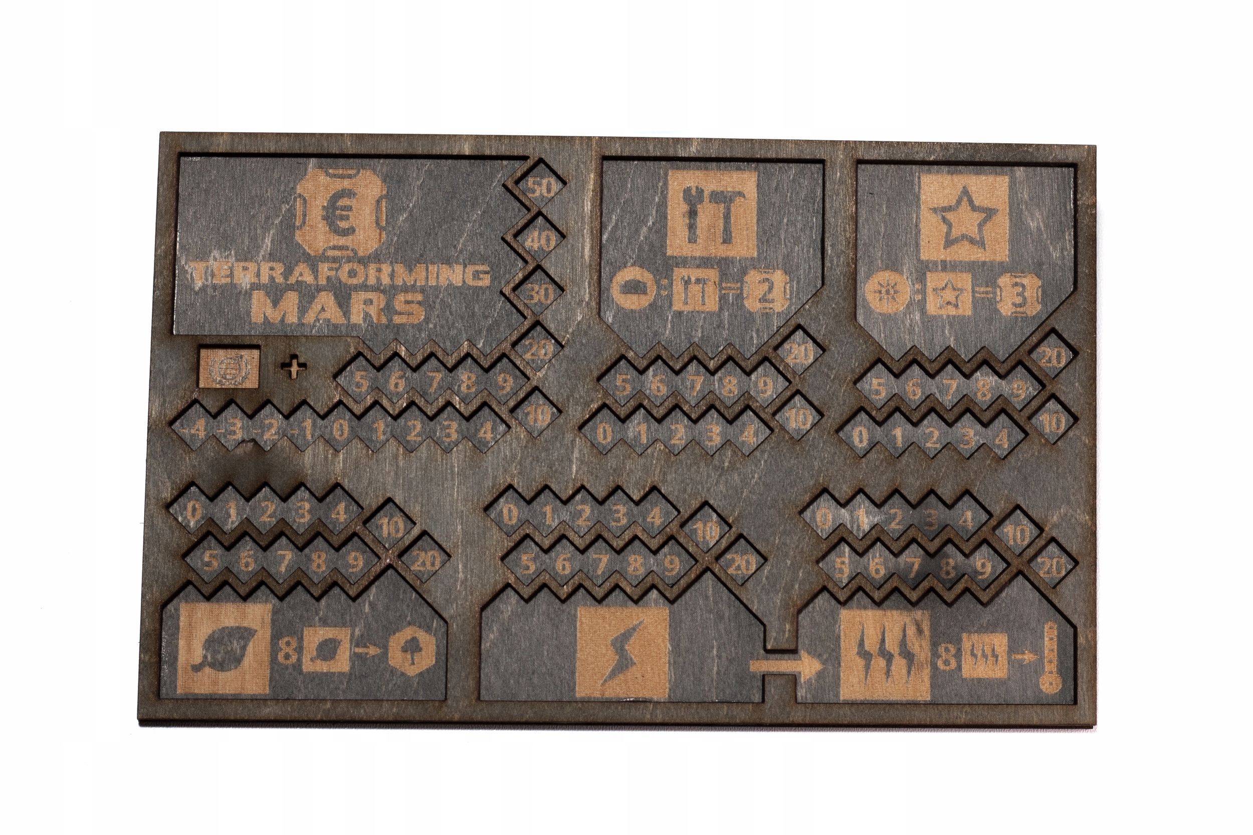 DREWNIANA PLANSZETKA GRACZA TERRAFORMACJA MARSA