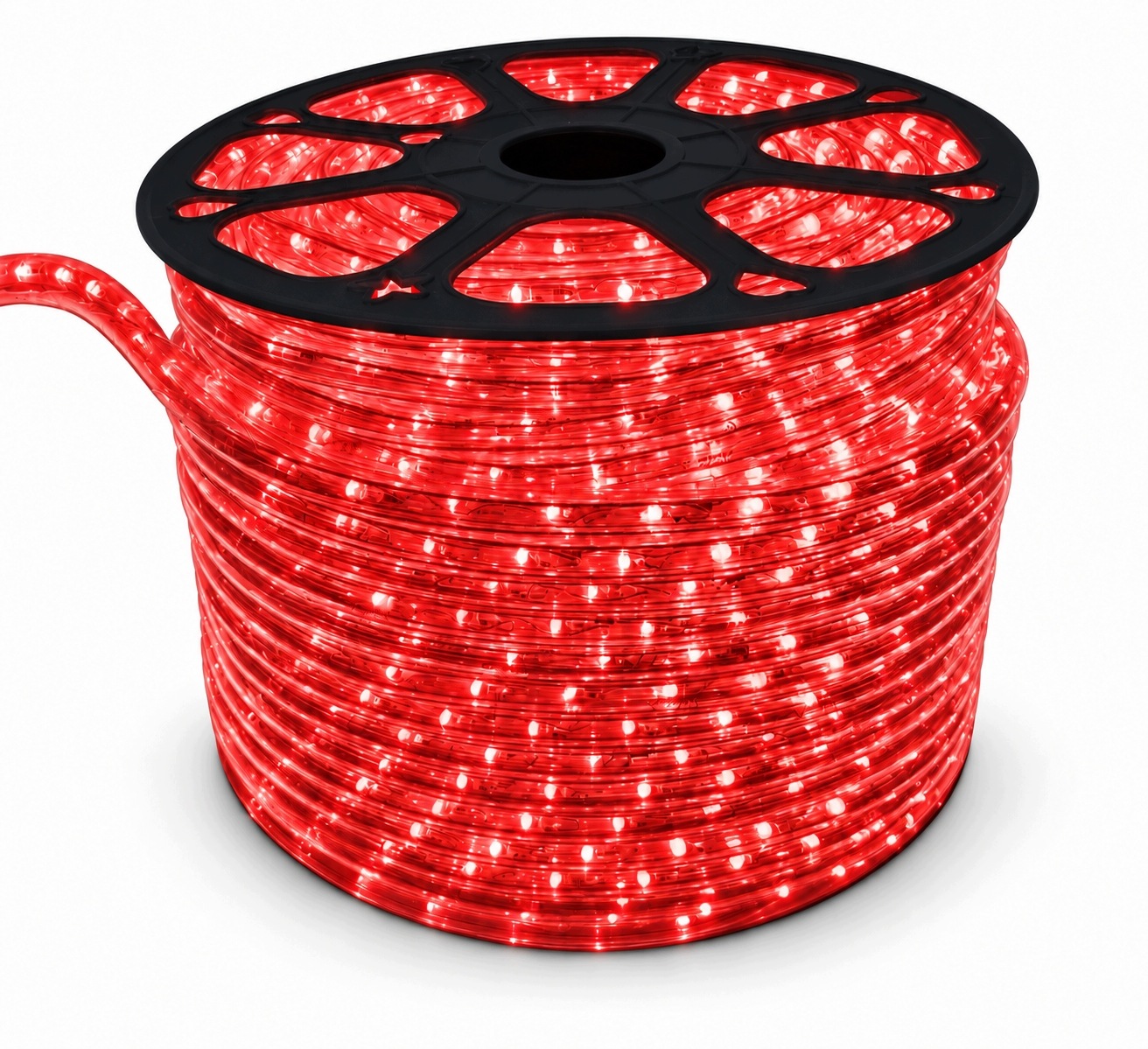 Czerwony wąż świetlny LED 13 mm 2 PIN do dekoracji świątecznych