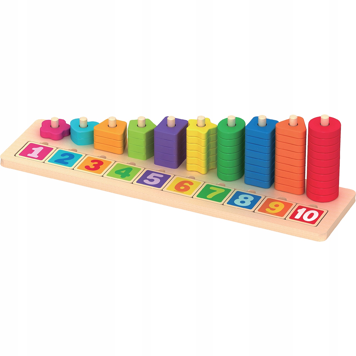 

Drewno Piramida Sorter Wieża Figury Liczenie Smily
