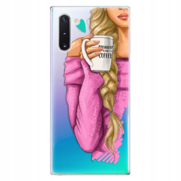 Silikonowe etui My Coffe and Blond Girl do Samsung Galaxy Note 10
