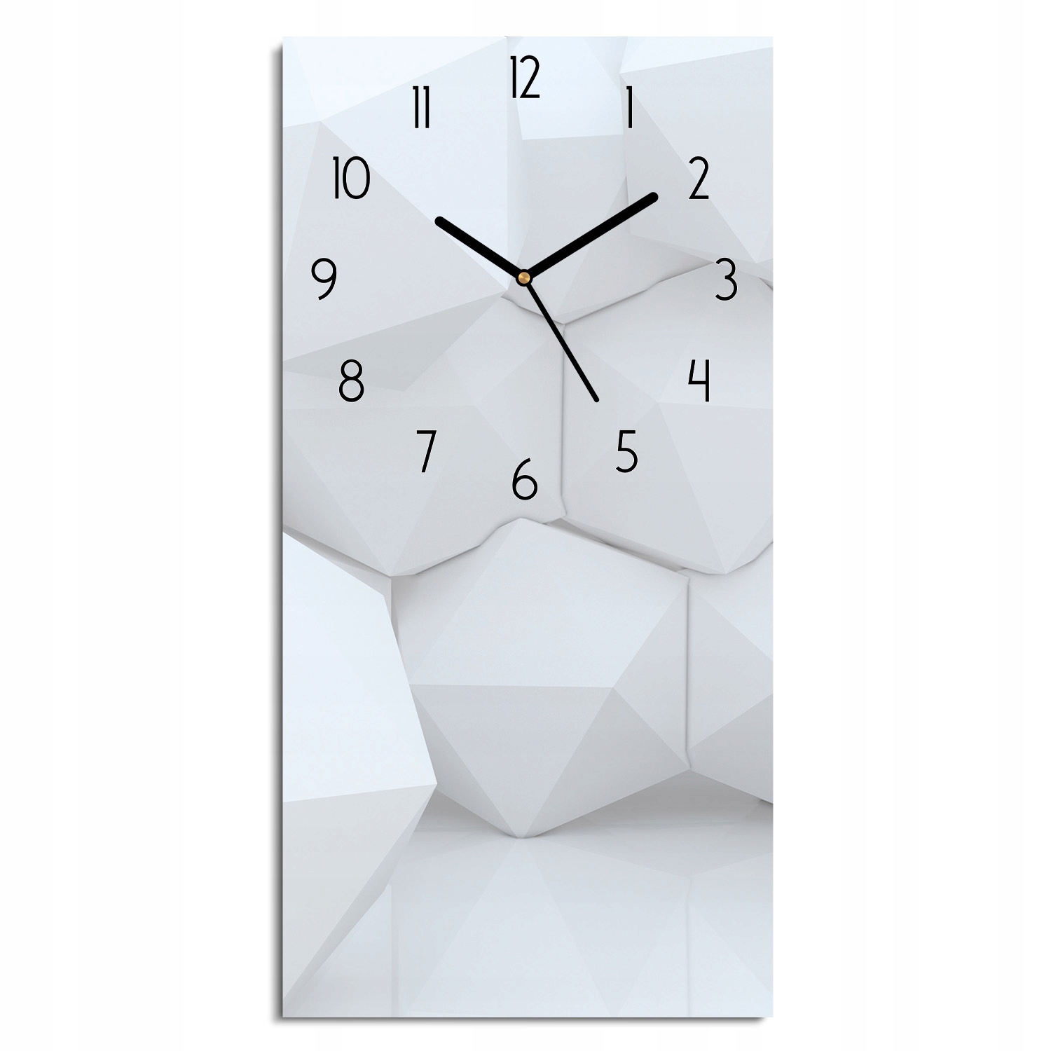 skleněné hodiny Geometrický 3D vzor 30x60 kuchyňské