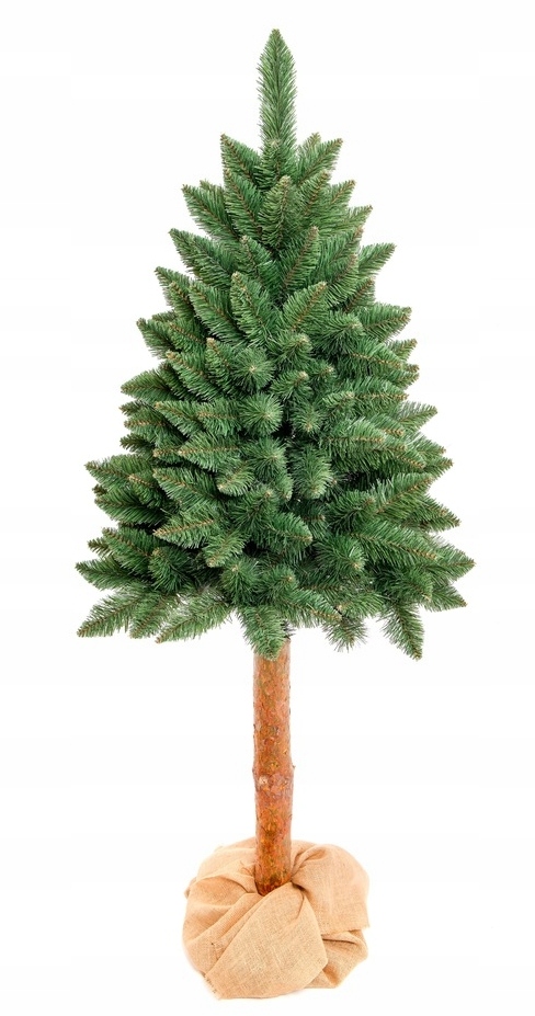 Umělý Vánoční Stromeček Zelený Hustý Vánoční Stromek Na Kmeni Přírodní 100 cm