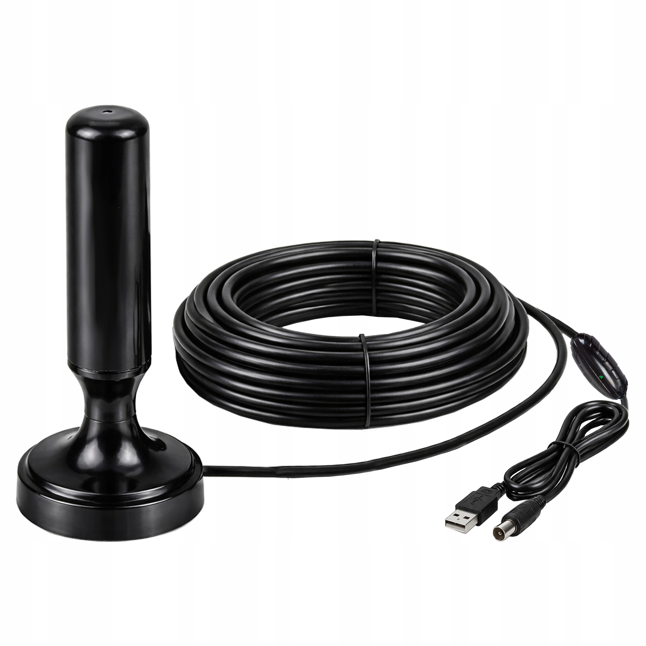 AKTYWNA POKOJOWA ANTENA FHD 4K MOCNA MAGNES LTE DVB-T2 WZMACNIACZ MUX-8 TV